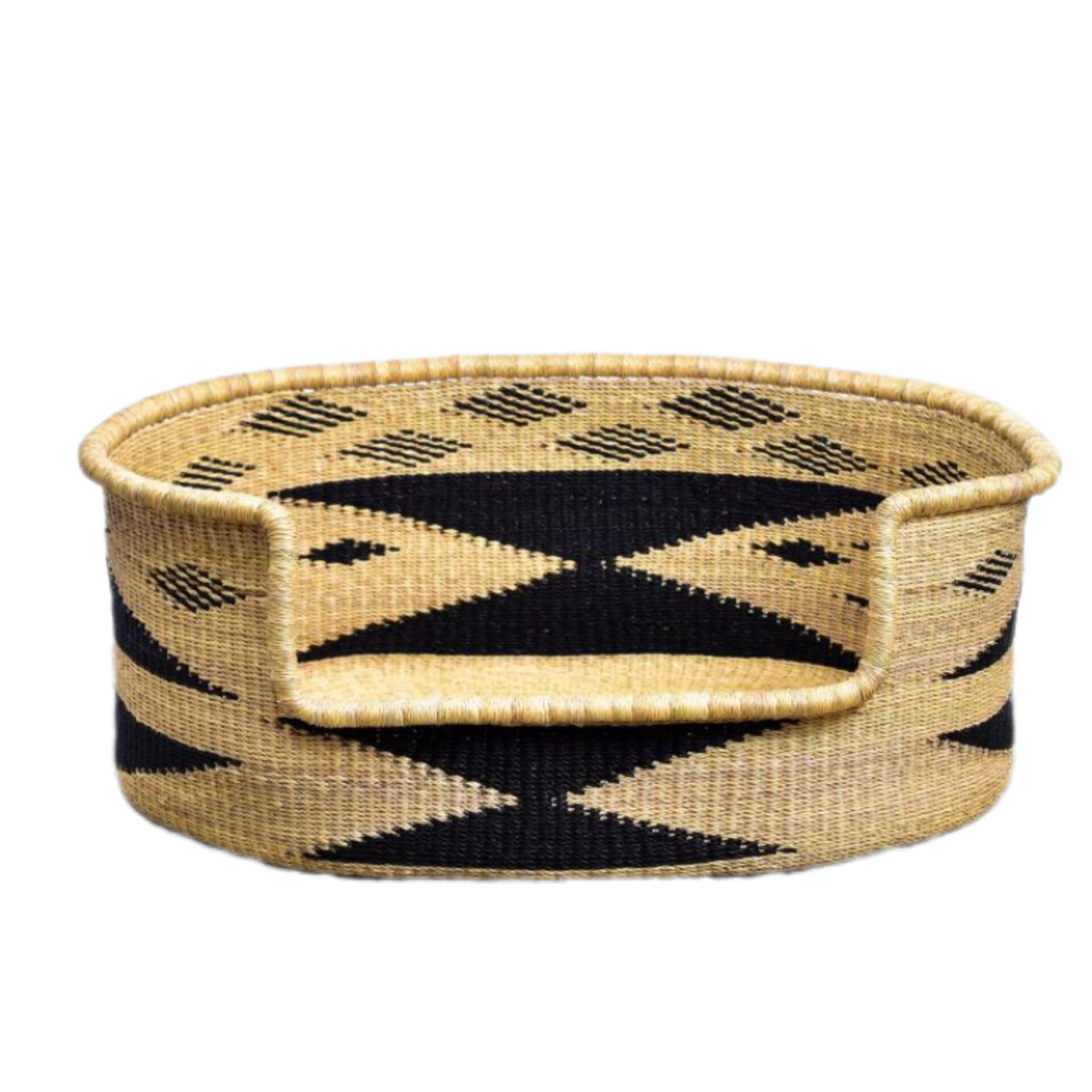 Premium Handmade Eco-Friendly Wicker Dog Bed Basket with 3