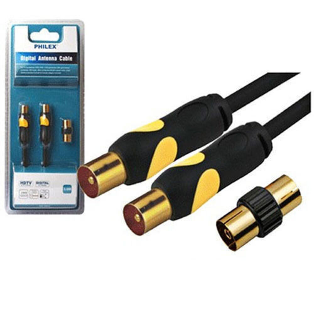 2M Digital TV Antenna Cable - Female to Female Coaxial Connector for HDTV, Satellite, Cable Box - Perfect for Home Theater & RV Setup
