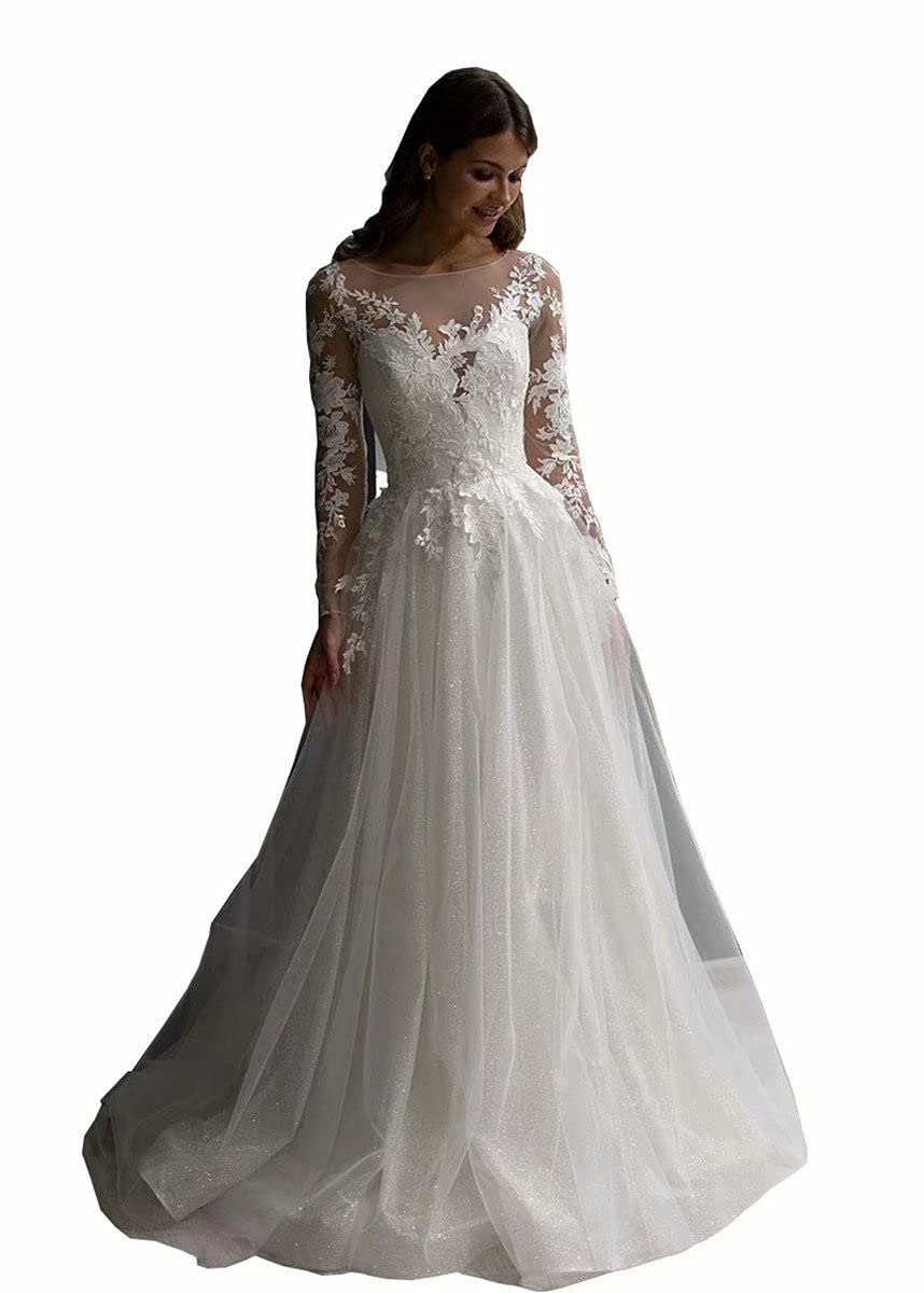 Elegant CCBubble Lace Wedding Dress 2021 - Off Shoulder Short Sleeve Bridal Gown for Women | Perfect for Beach, Garden & Vintage Theme Weddings