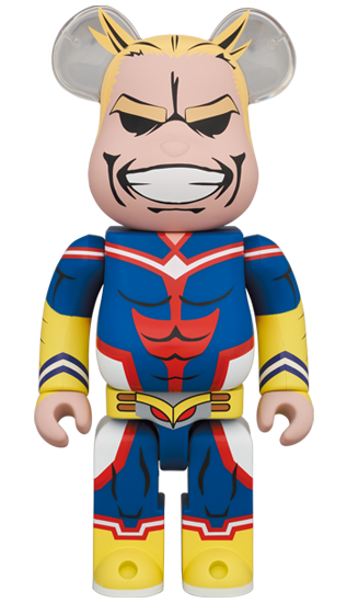 MEDICOM TOY BE@RBRICK My Hero Academia Midoriya Izuku & All Might 100% & 400% Bearbrick Action Figure Set - Perfect for Anime Collectors, Home Decor, and Gift Giving