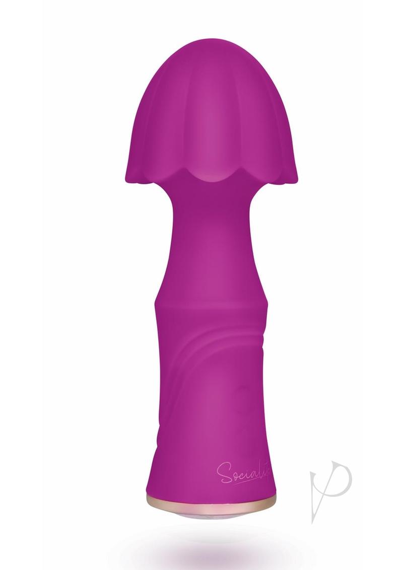 Bodywand Socialite Pacha Rechargeable Silicone Massage Wand - Purple & Gold | Powerful Personal Massager for Relaxation & Muscle Relief | Perfect for Home Spa, Self-Care & Couples Use