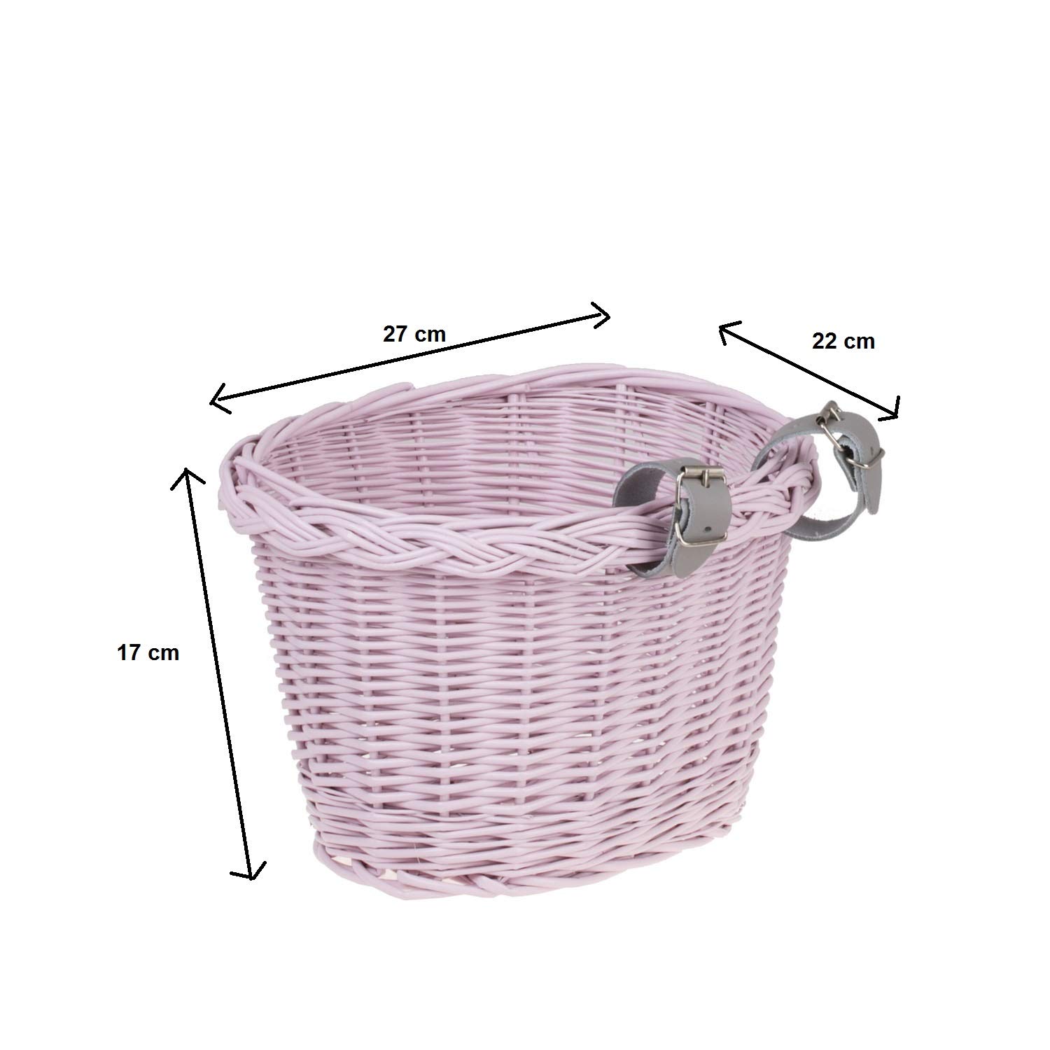 Natural Woven Wicker Bike Basket - Large Front Handlebar Basket for Bicycle | Handmade Rattan Cycling Accessory | Perfect for Picnics, Groceries & Beach Cruisers