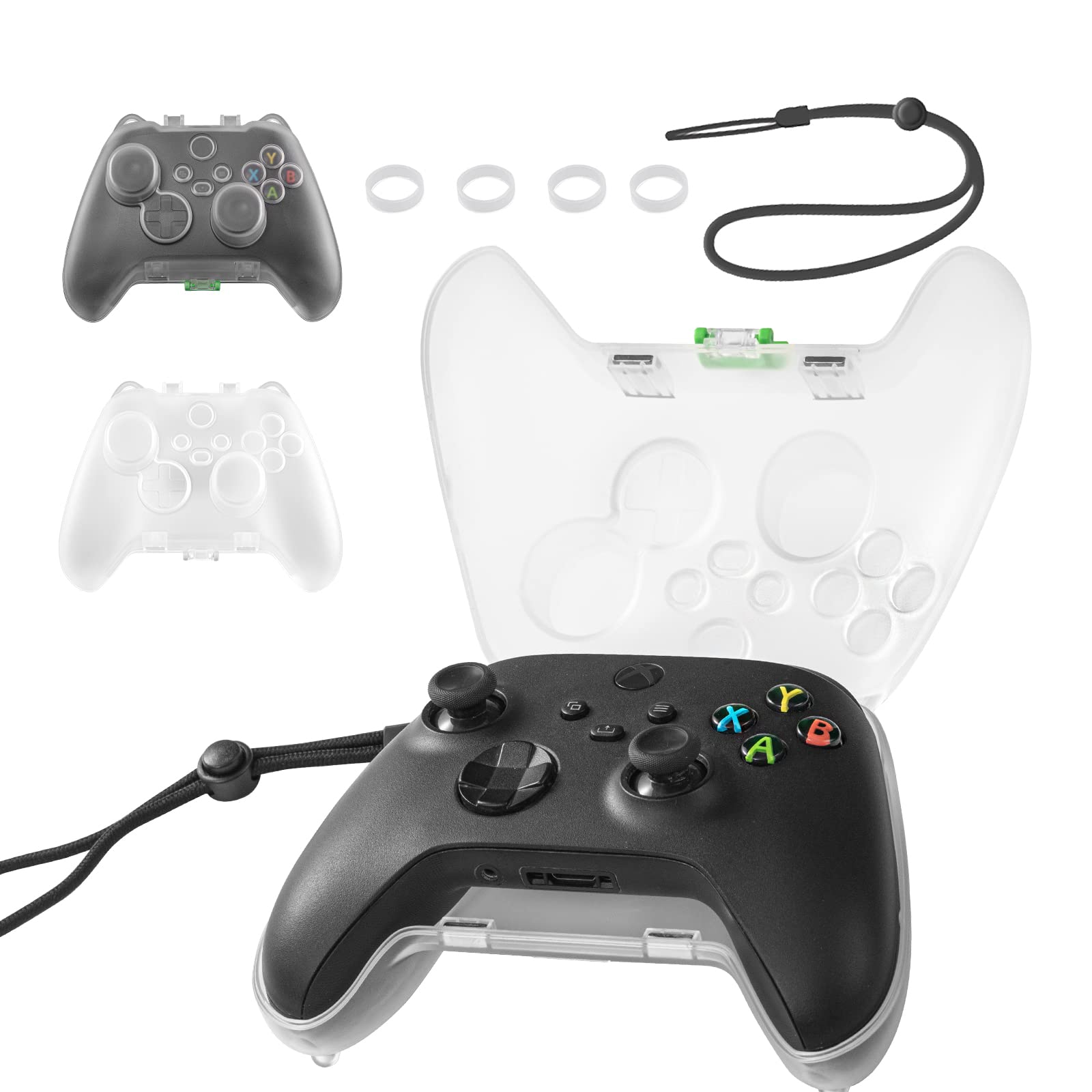 Xbox Series X/S Controller Case - Clear Hard Shell Storage Box for Gaming Accessories
