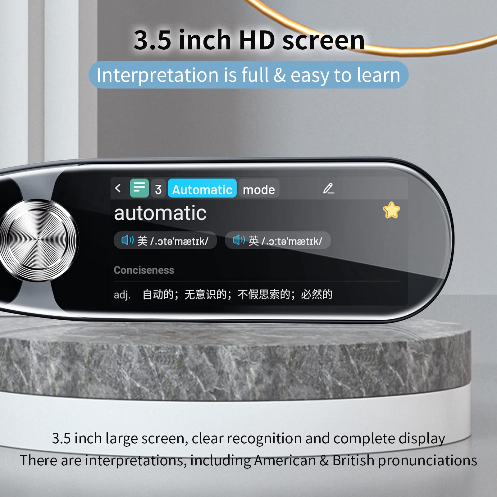 Multilingual OCR Pen Scanner - 112 Languages Text Translation & Speech Device with Text Excerpt Function | Portable Digital Scanning Translator for Language Learning, Business Meetings & Travel Reading