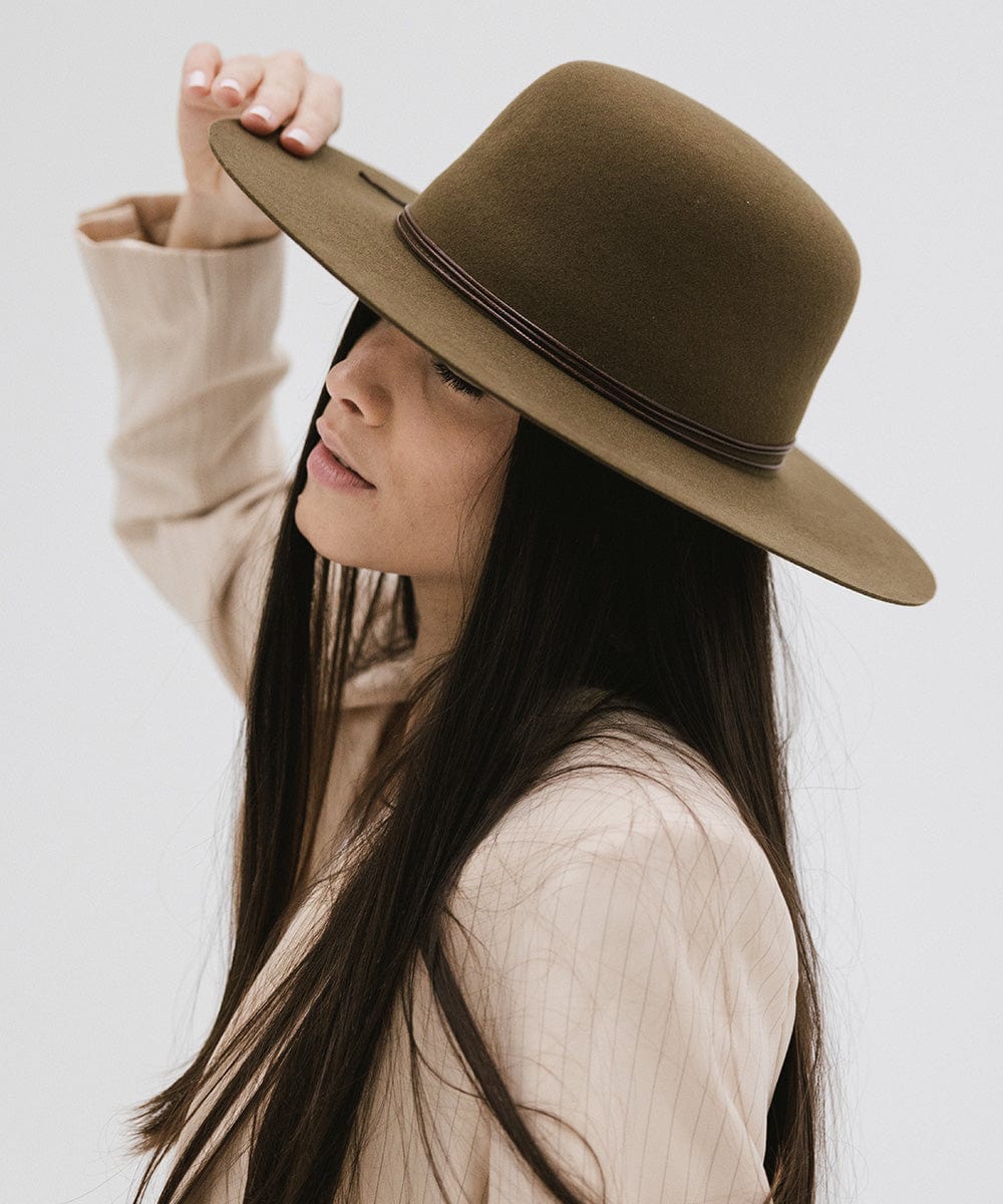 Rue Open Crown Hat - Stylish Summer Sun Hat for Women, Wide Brim Floppy Hat for Beach, Garden & Outdoor Activities