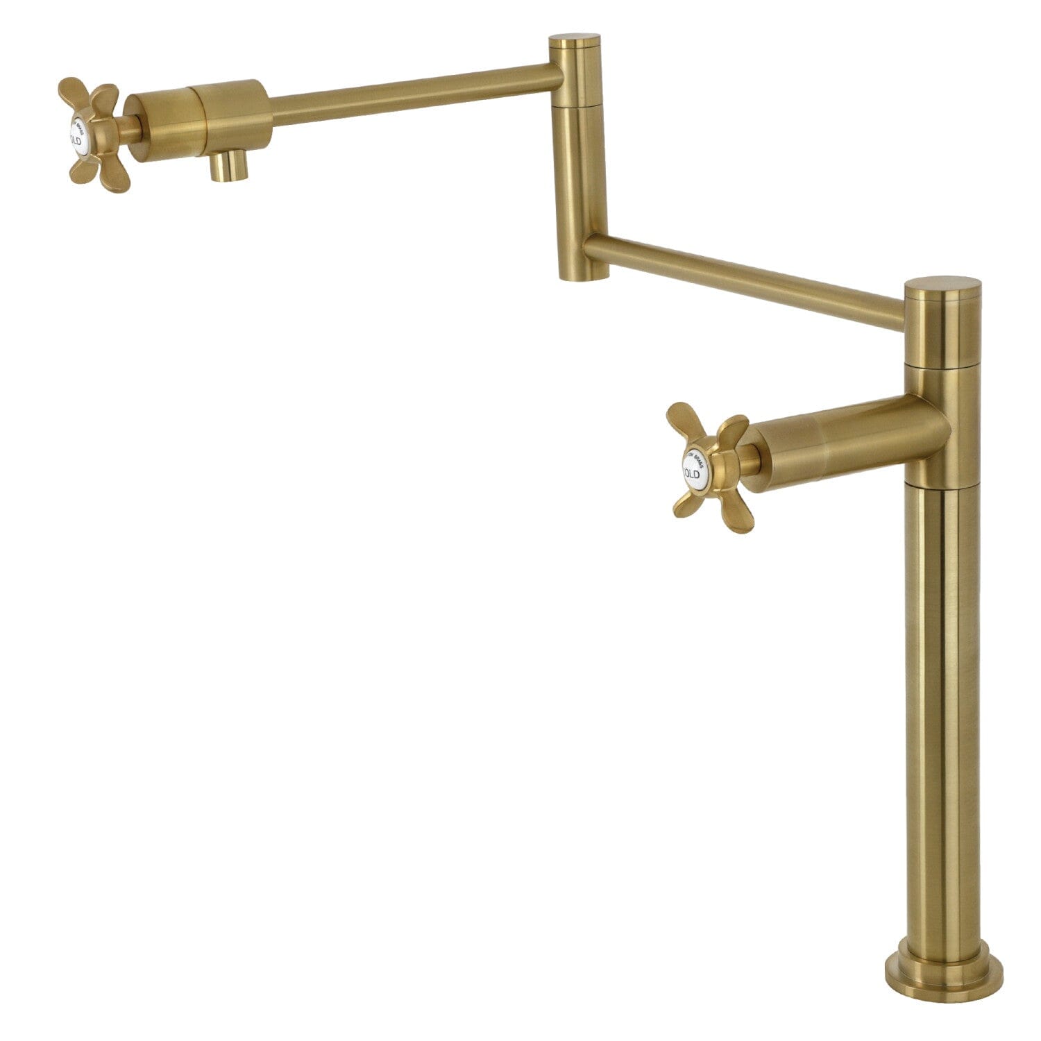 Essex Single Hole Deck Mount Pot Filler Faucet - Brushed Nickel Kitchen Sink Faucet for Cooking, Filling Pots & Pasta Making - Perfect for Home Chefs & Professional Kitchens