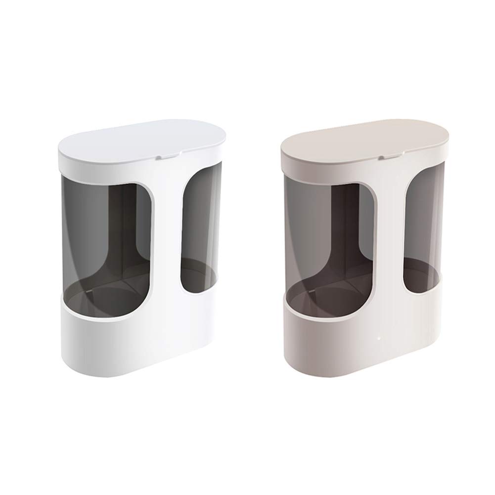 HomDSim Automatic Disposable Cup Dispenser - Wall Mounted Paper Cup Holder for Restaurants, Offices & Breakrooms (Gray White) - Perfect for Quick & Hygienic Drink Serving