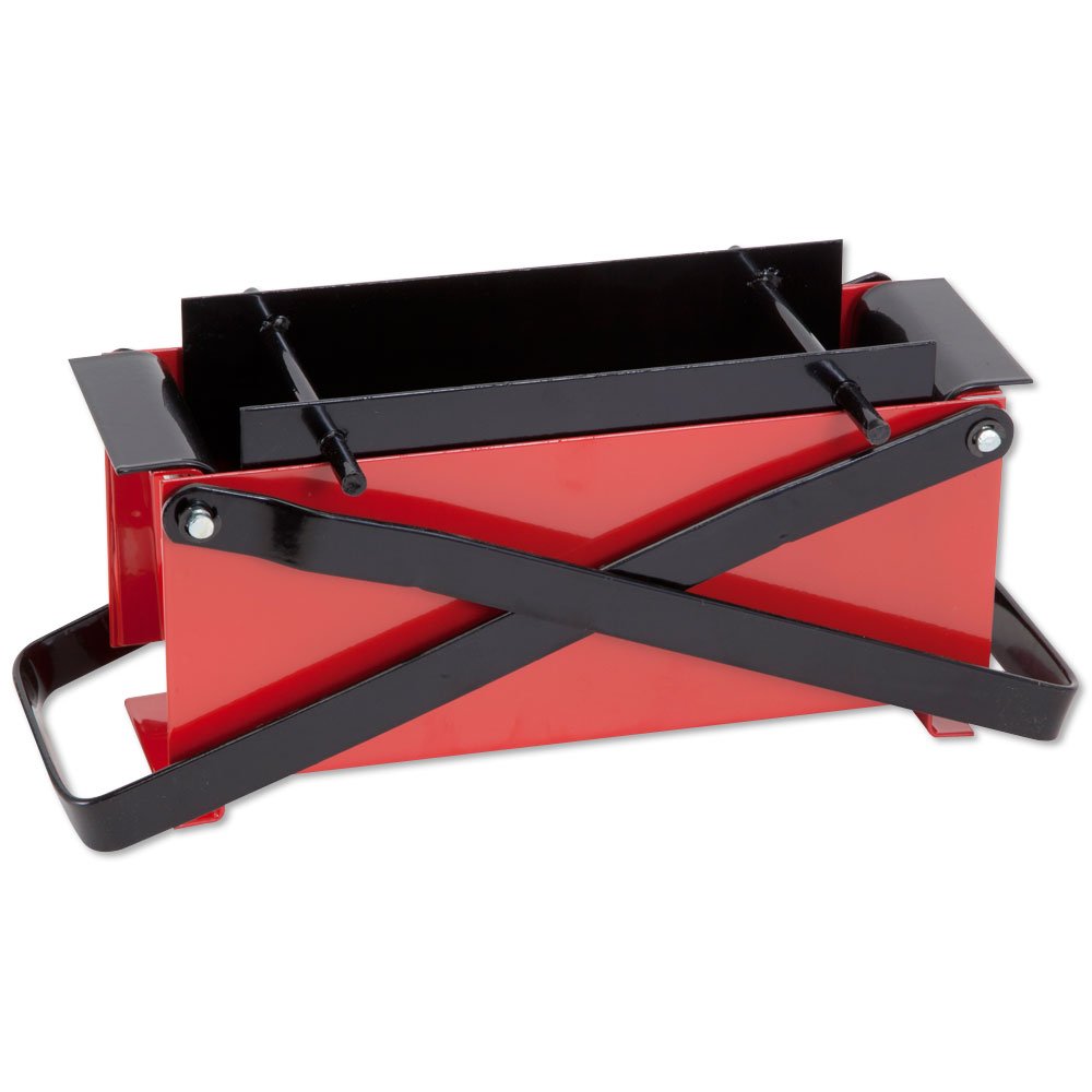 Bits and Pieces Heavy Duty Steel Newspaper Briquette Maker - Paper Log Brick Press for Eco-Friendly Fire Starters, Camping & Fireplace Use