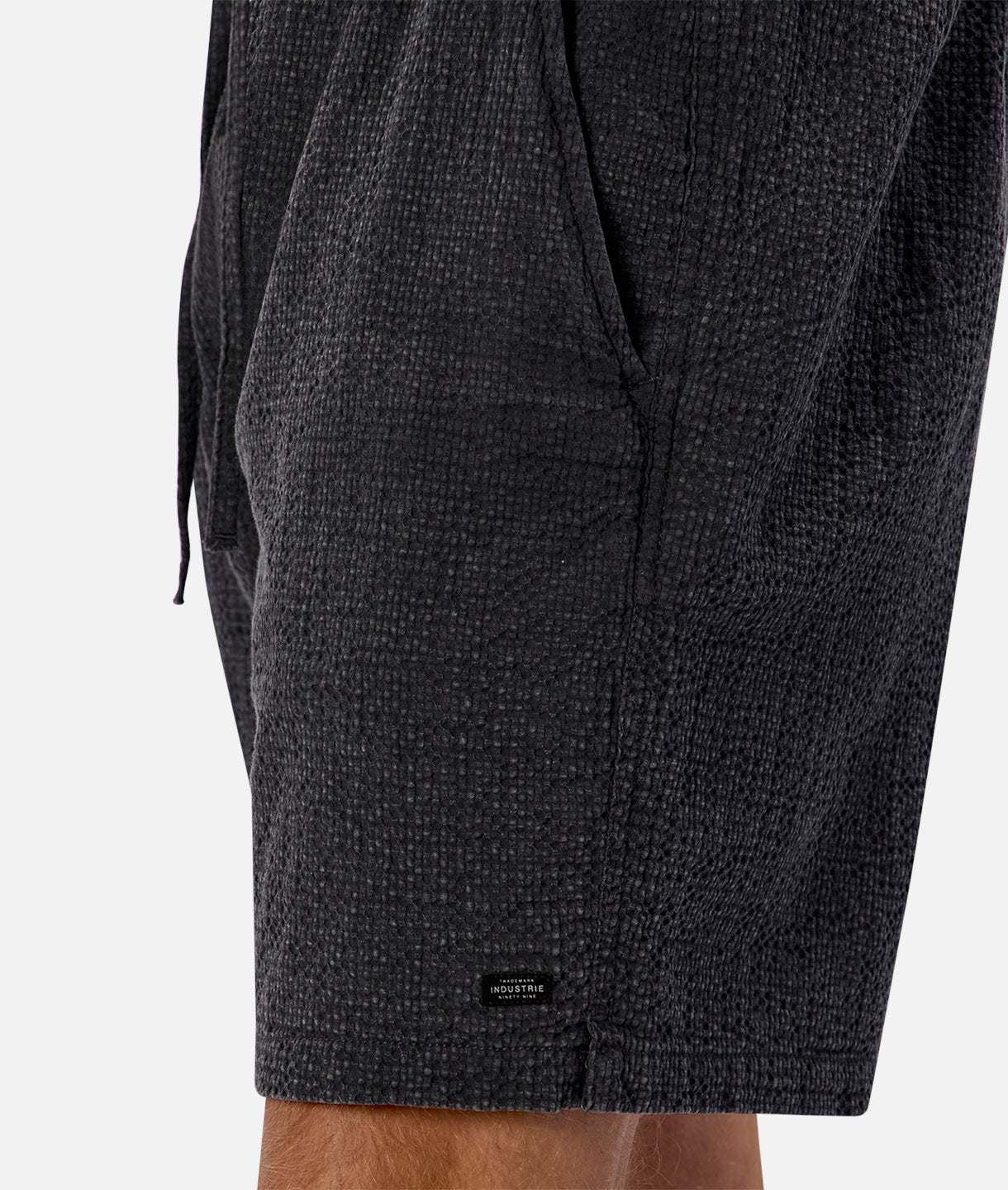The Canyon Drawcord Short - Black Acid Wash Men's Casual Shorts for Outdoor Hiking, Gym Workout & Summer Travel