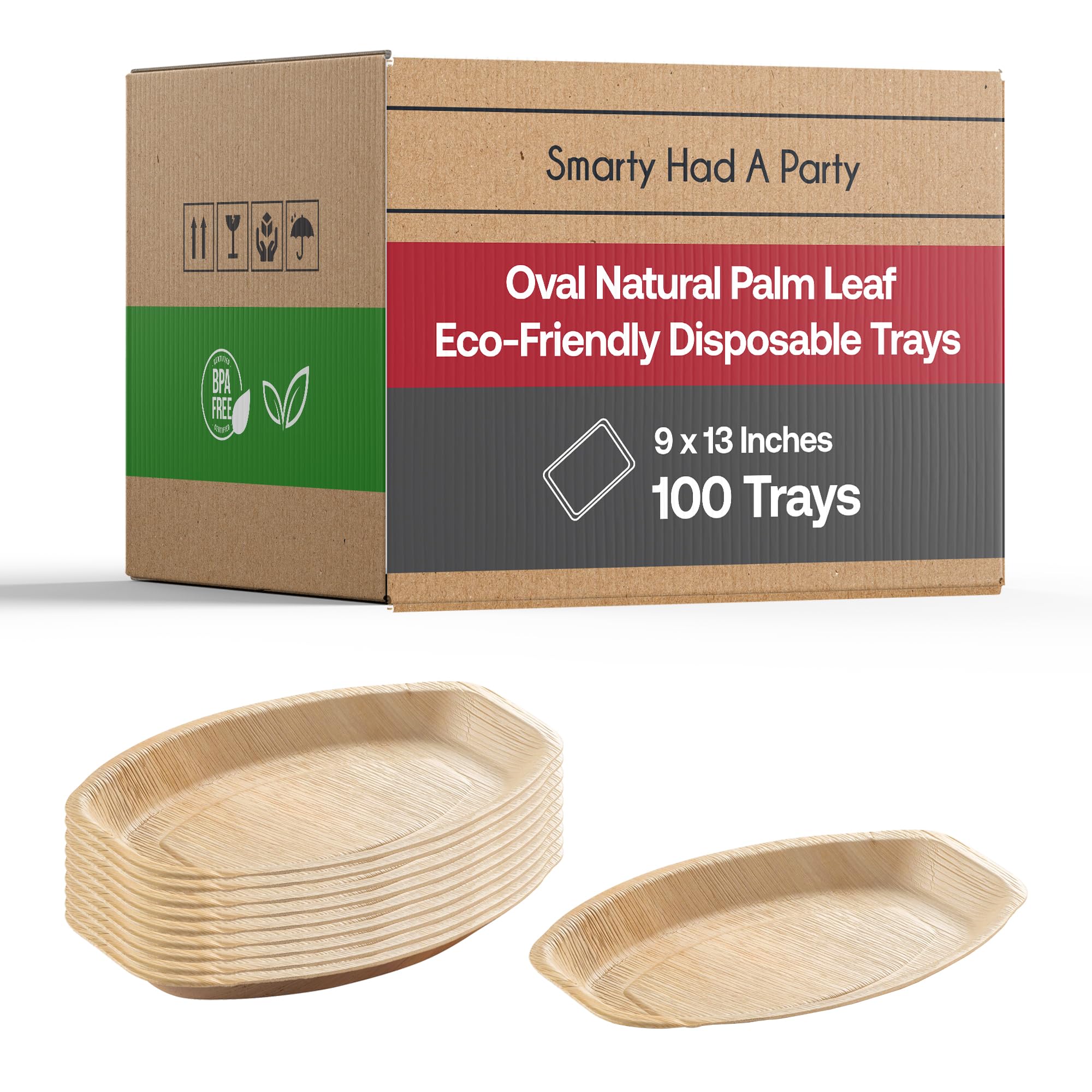 Eco-Friendly Palm Leaf Plates - 100% Biodegradable Disposable Dinnerware for Parties & Events (9
