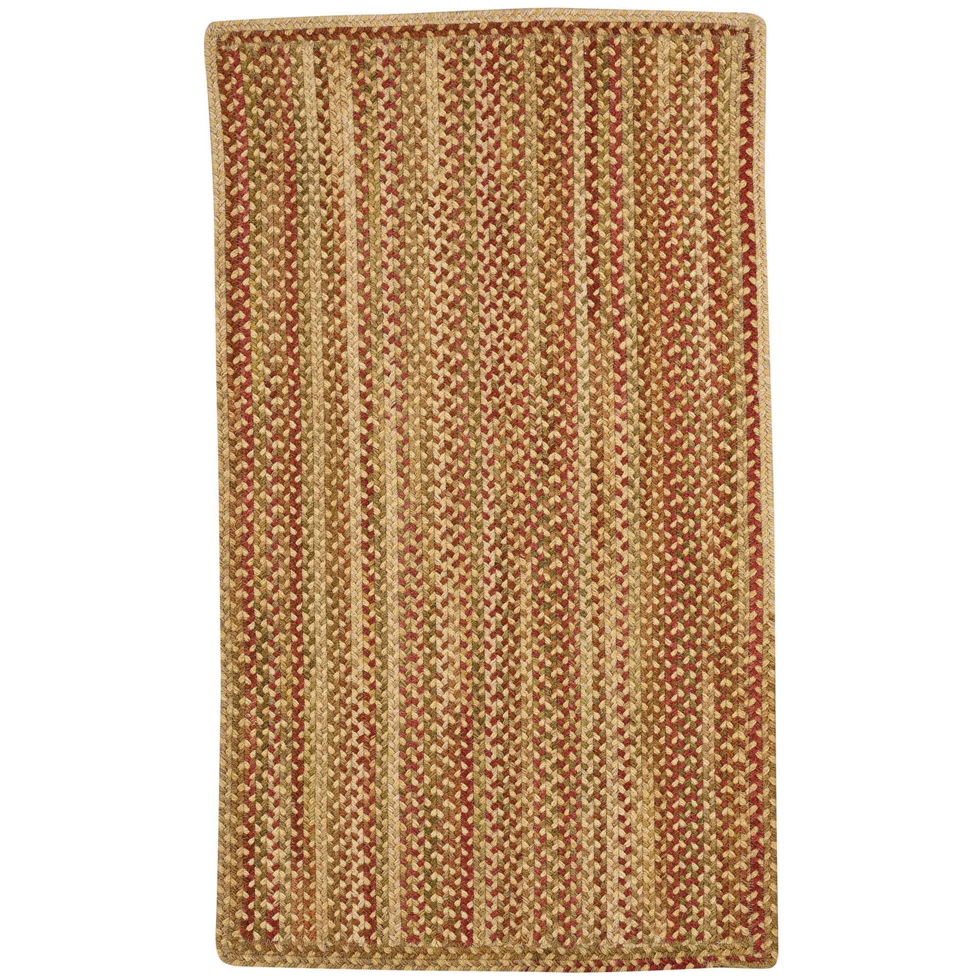 Capel Rugs Manchester Braided Runner Rug 2x9 Feet - Gold Hues Home Decor for Hallway, Kitchen, or Entryway