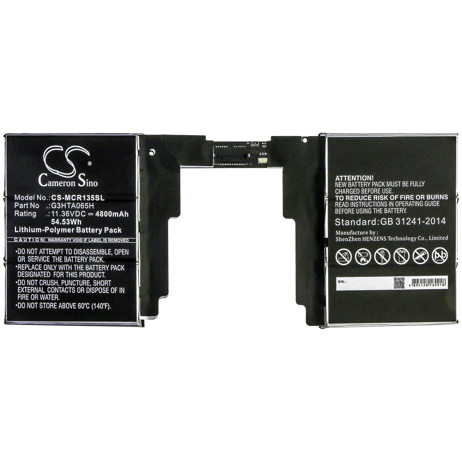 FITHOOD Replacement Battery for Microsoft Surface Book 3 13.5 Keyboard G3HTA065H - 4800mAh 11.36V Li-ion Battery - Perfect for Work, Travel & Extended Productivity