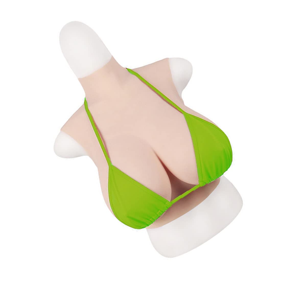 Premium C-H Cup Silicone Breast Forms with Cotton Filling - 2nd Generation Realistic Breast Plates for Crossdressers & Mastectomy | Comfortable Middle Collar Design for Daily Wear, Cosplay & Post-Surgery Recovery