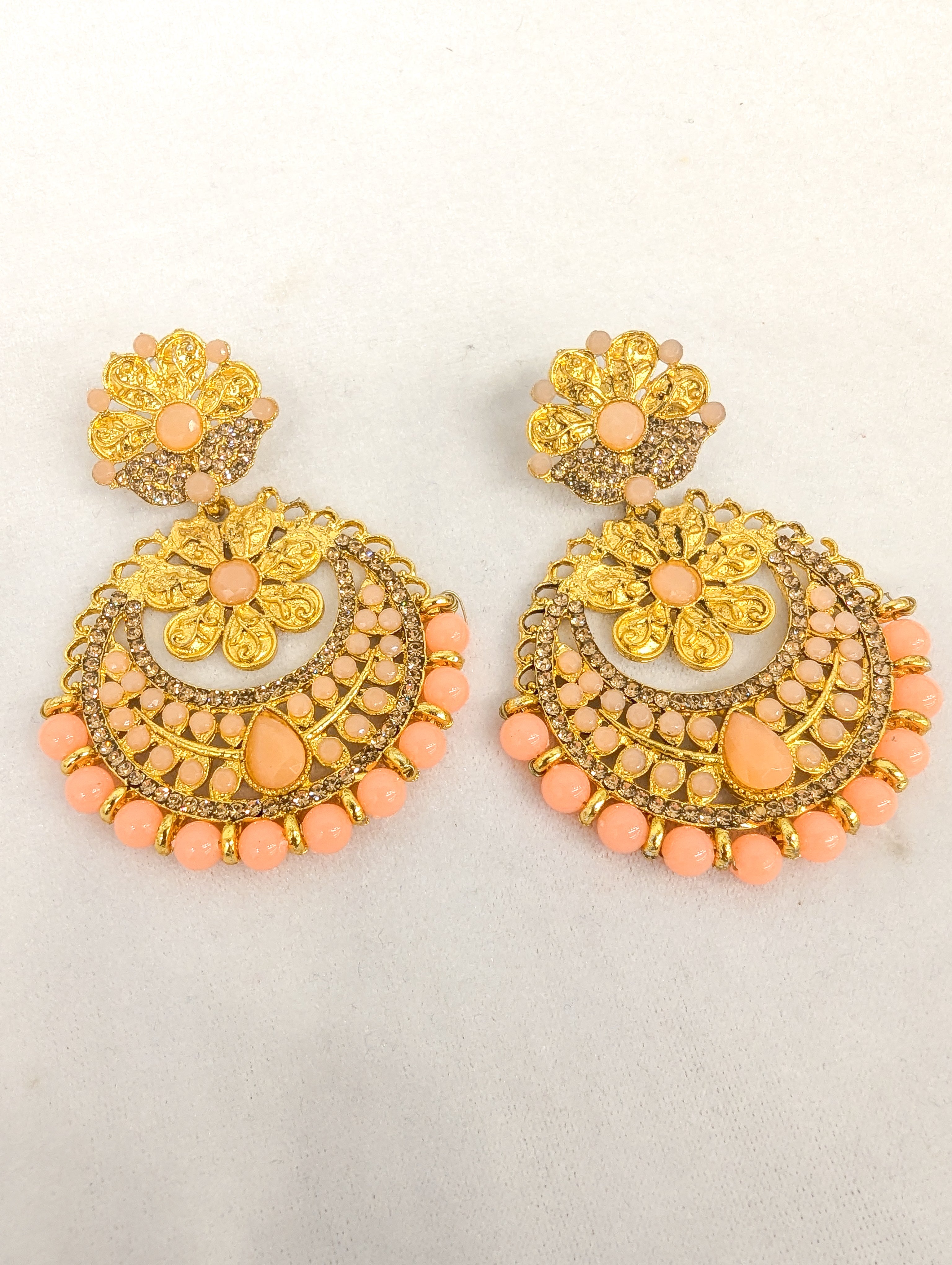 Ararna Stone Earrings with Tikka - Handmade Boho Jewelry for Women, Indian Ethnic Fashion Accessories - Perfect for Weddings, Parties & Festive Occasions
