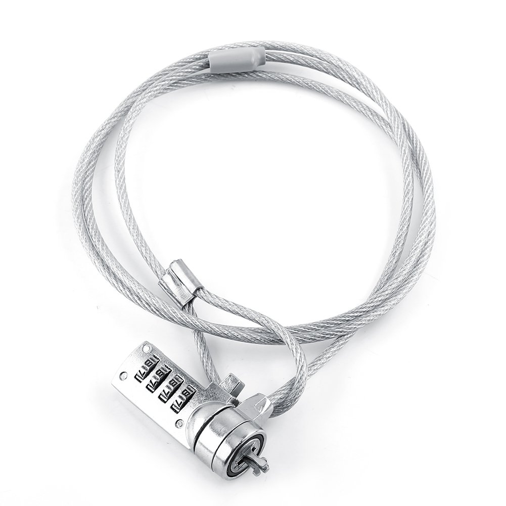 4-Digit Combination Laptop Lock Cable - Secure Your Notebook & Desktop with Anti-Theft Security Chain | Ideal for Offices, Schools & Travel