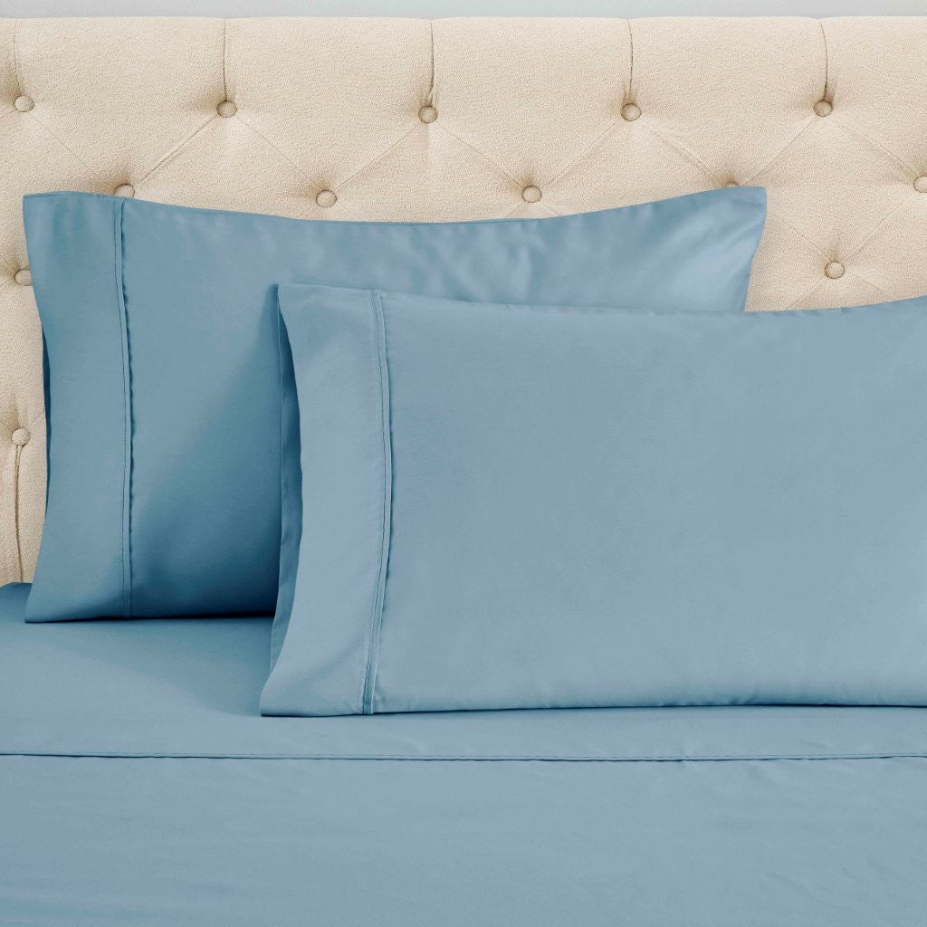 Premium Cotton Blend Solid Pillowcases Set of 2 - Soft & Breathable Bedding Essentials for Comfortable Sleep - Perfect for Master Bedroom, Guest Room, or Travel