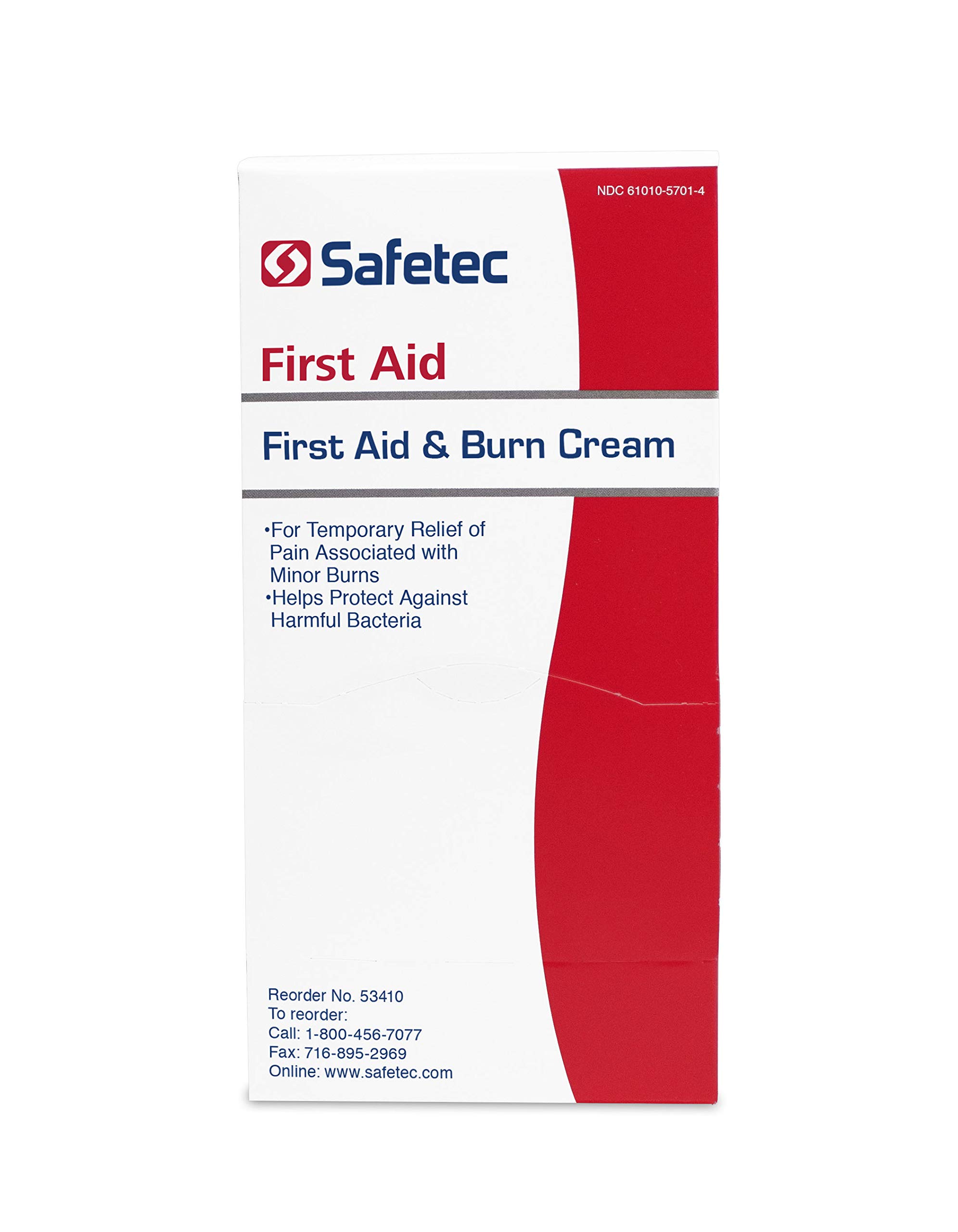 Safetec 267479 First Aid and Burn Cream - 144 Pack | Fast Relief for Minor Cuts, Burns & Skin Irritations | Ideal for Home, Office & Travel First Aid Kits