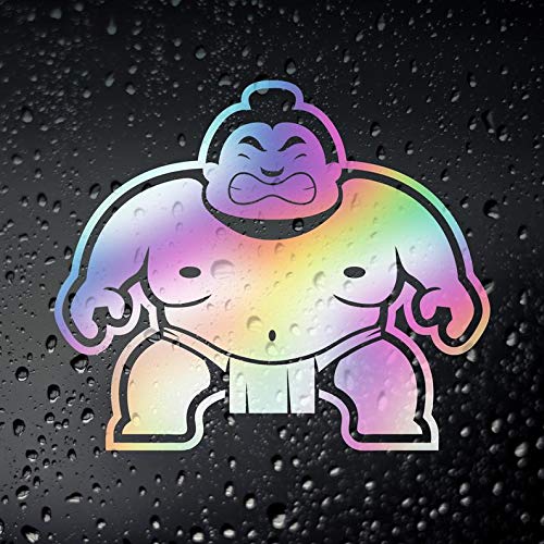 Sumo Oil Slick Chrome JDM Vinyl Sticker for Japanese Cars - Skyline R32 R33 R34, Drift Tengoku Style - Perfect for Car Decals, Laptop Customization & Drifting Enthusiasts