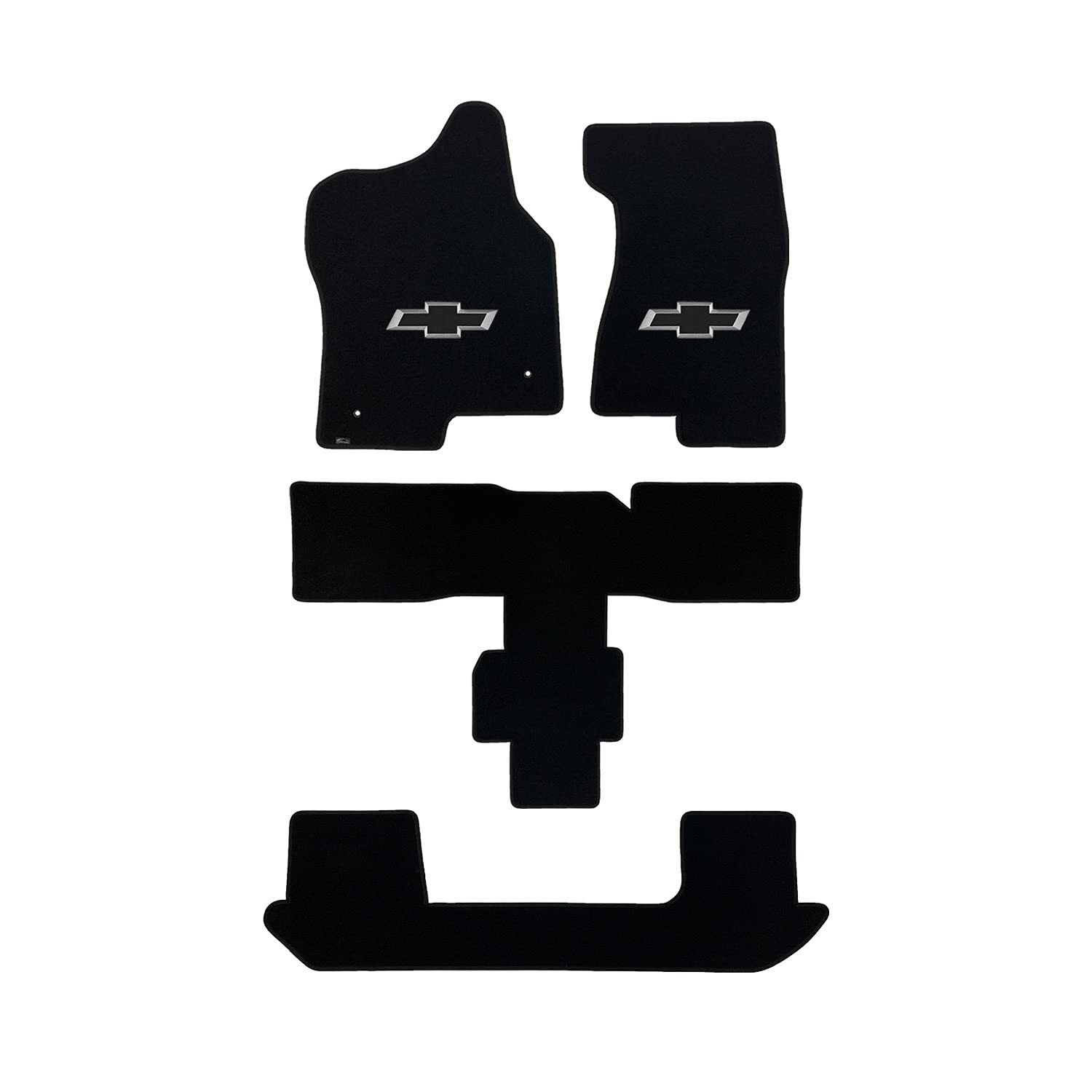 Premium Custom-Fit Carpeted Floor Mats for Chevy Suburban 2000-2006 - Black Bowtie Design (4-Piece Set, Black) - Luxury Car Floor Liners for Enhanced Comfort & Protection - Perfect for Daily Commutes, Road Trips & All-Weather Driving
