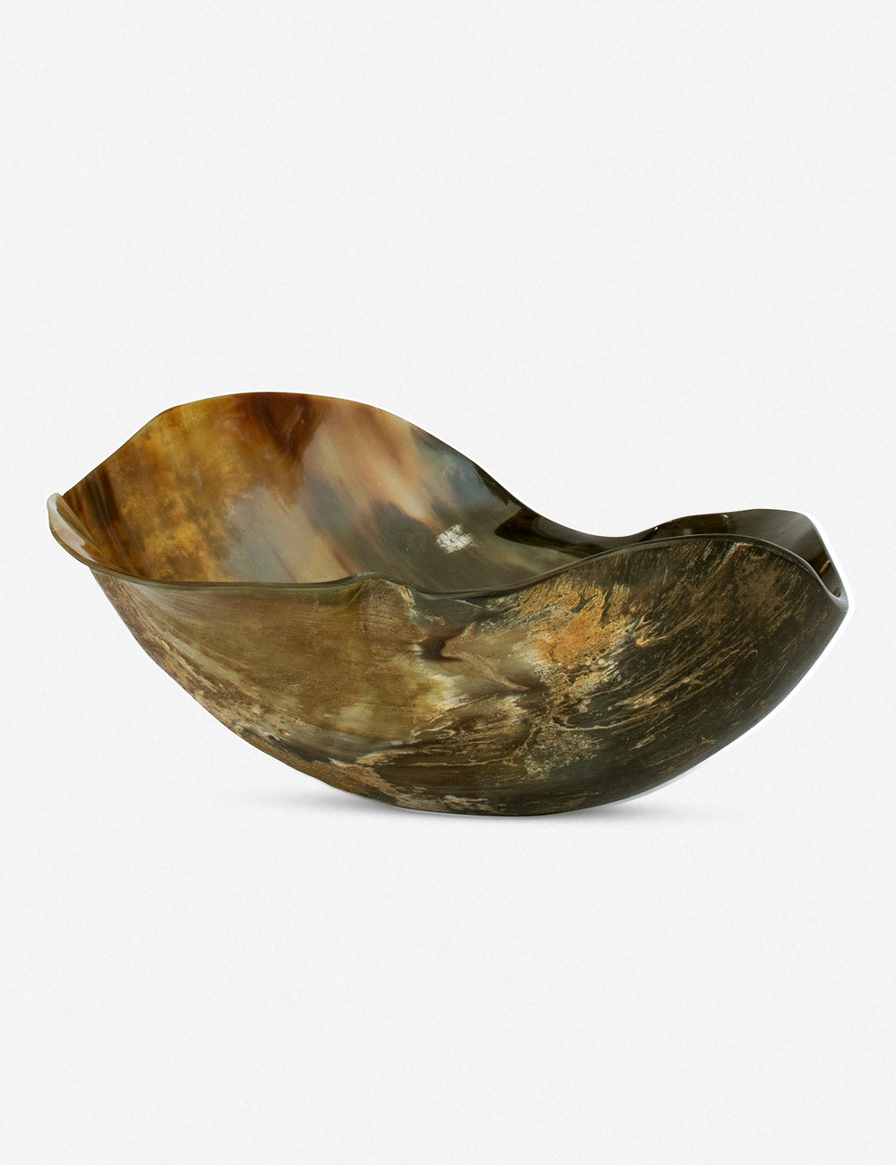 Elegant Black Horn Bowl by Regina Andrew – Handcrafted Home Decor for Centerpieces, Fruit Bowls, and Stylish Table Displays