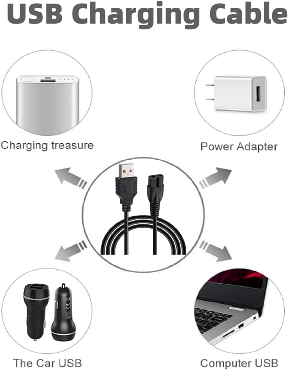 Original Wahl 79434 Charger Replacement Power Cord - Compatible with Wahl Model 79434 Clippers Charging Cable | Perfect for Home & Professional Barber Use