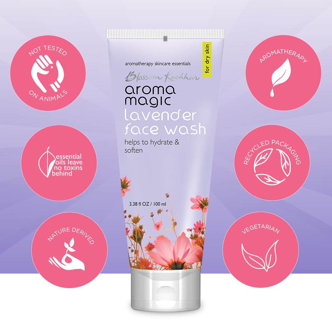 Aroma Magic Combo - Lavender Face Wash for Dry Skin & Cucumber Sunscreen Lotion SPF 30 (100ml x 2) | Hydrating Skincare Set for Daily Face Care & Sun Protection
