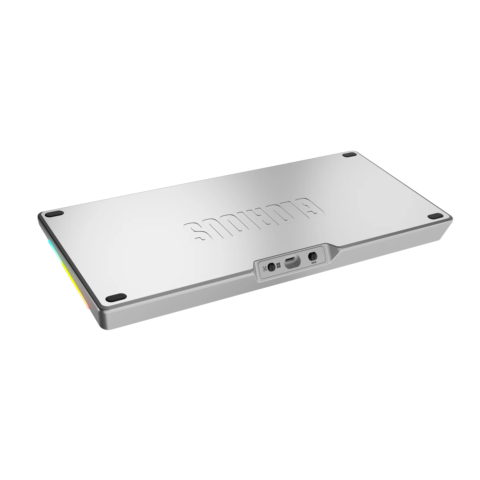 GMMK 3 75% Mechanical Keyboard Bottom Case - Silver Aluminum Alloy Replacement Part for Custom PC Gaming Setup | Perfect for Esports, Typing & Office Work