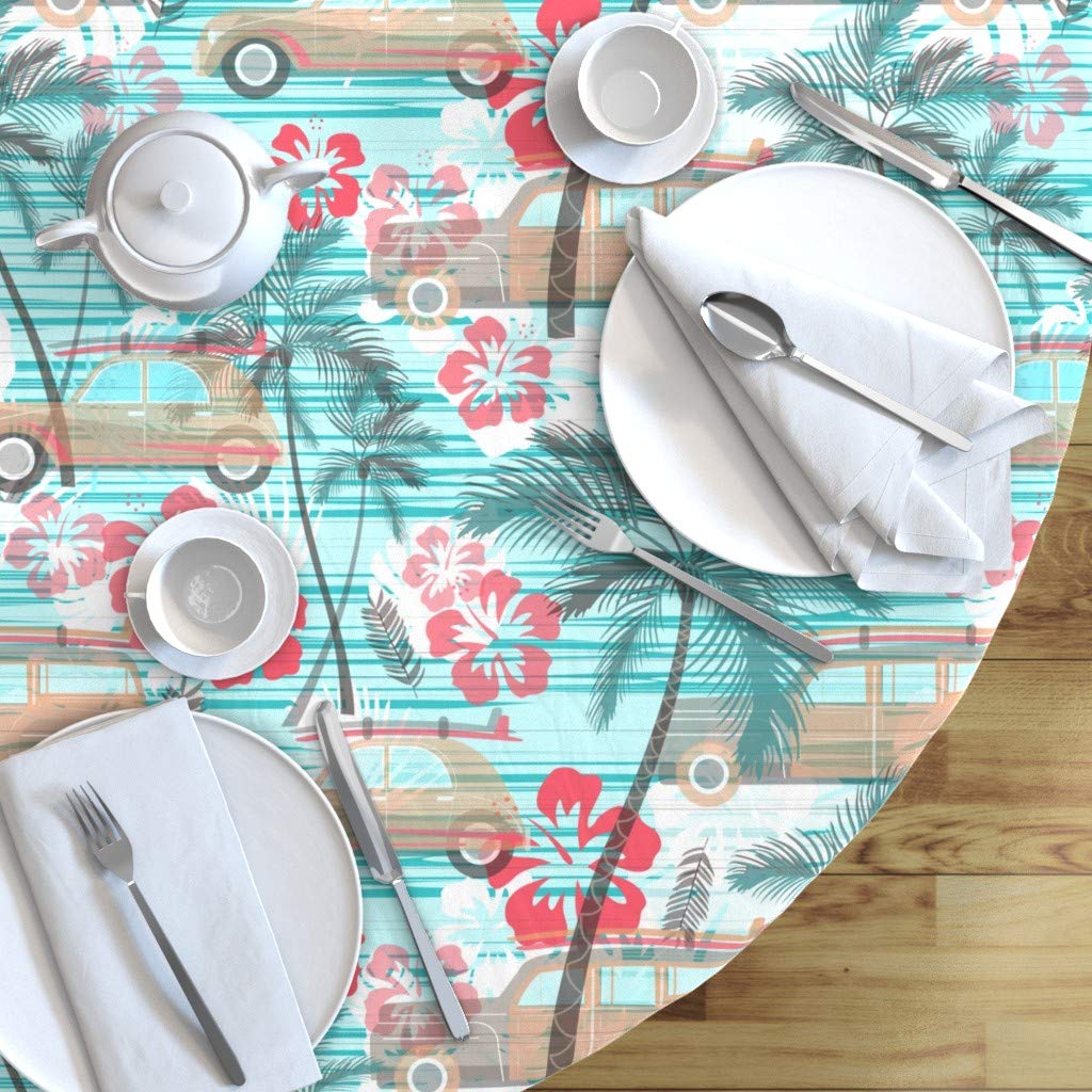 Vintage Hawaiian Beach Cruisin Tablecloth - 90