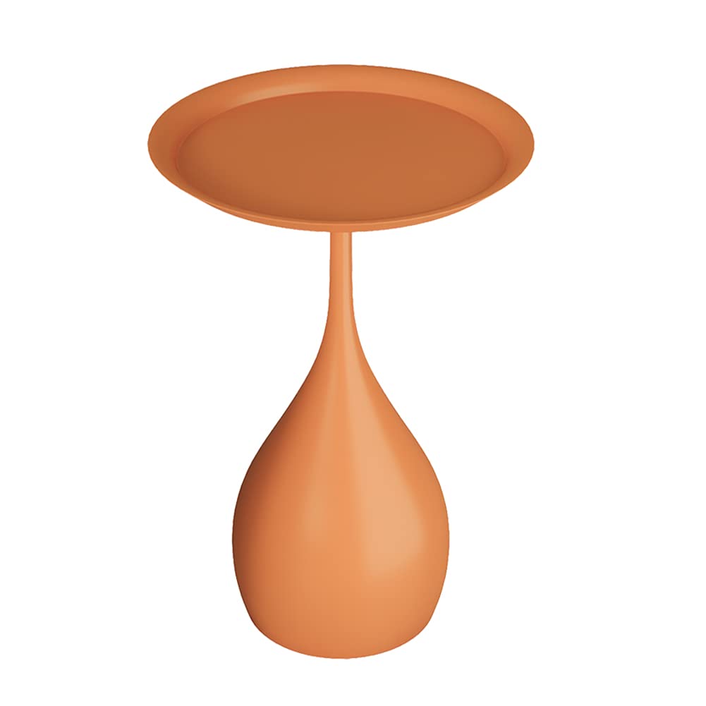 Modern Round Metal Side Table - 15.7