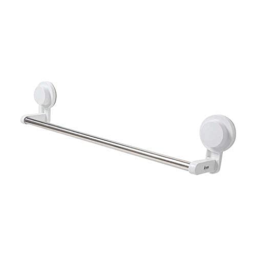 YYAI-HHJU 56Cm No-Drill Vacuum Suction Cup Towel Holder - Polished Chrome Bathroom Accessory for Towels, Washcloths & Clothes - Strong Suction, Easy Installation - Perfect for Small Bathrooms, Apartments & RVs