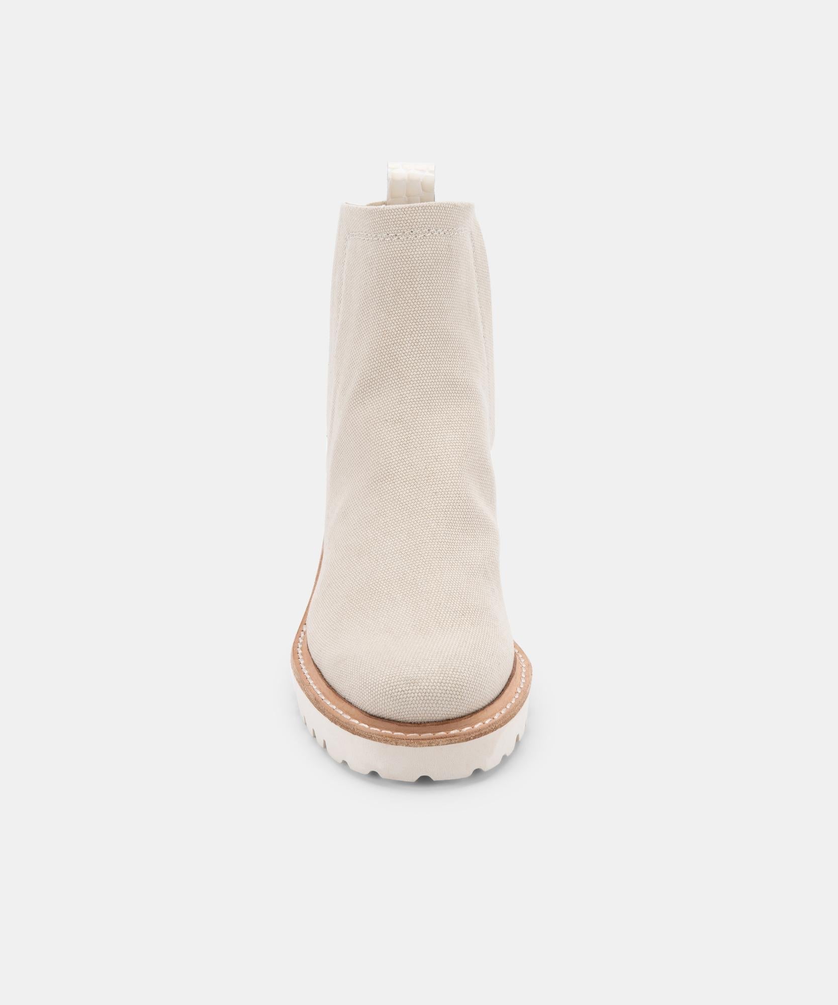 HUEY BOOTIES SANDSTONE CANVAS Shoes - Comfortable & Stylish Women's Booties for Casual Wear | Perfect for Fall, Winter & Everyday Outfits