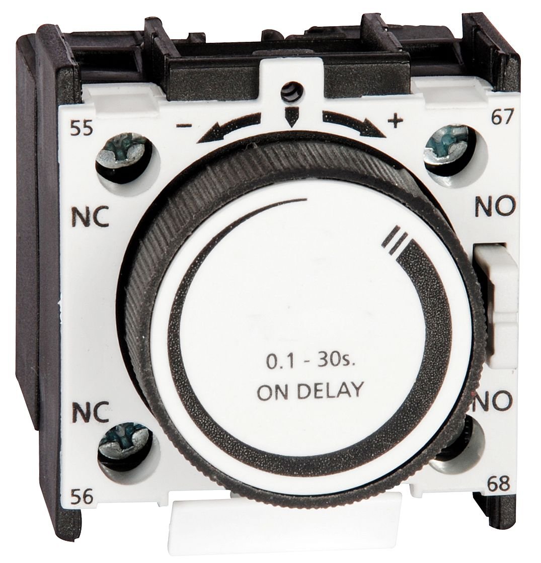 Dayton 6EAT9 IEC Timer - On Delay 10.0-180 Seconds, 1NO/1NC Contacts - Perfect for Industrial Automation & Control Systems