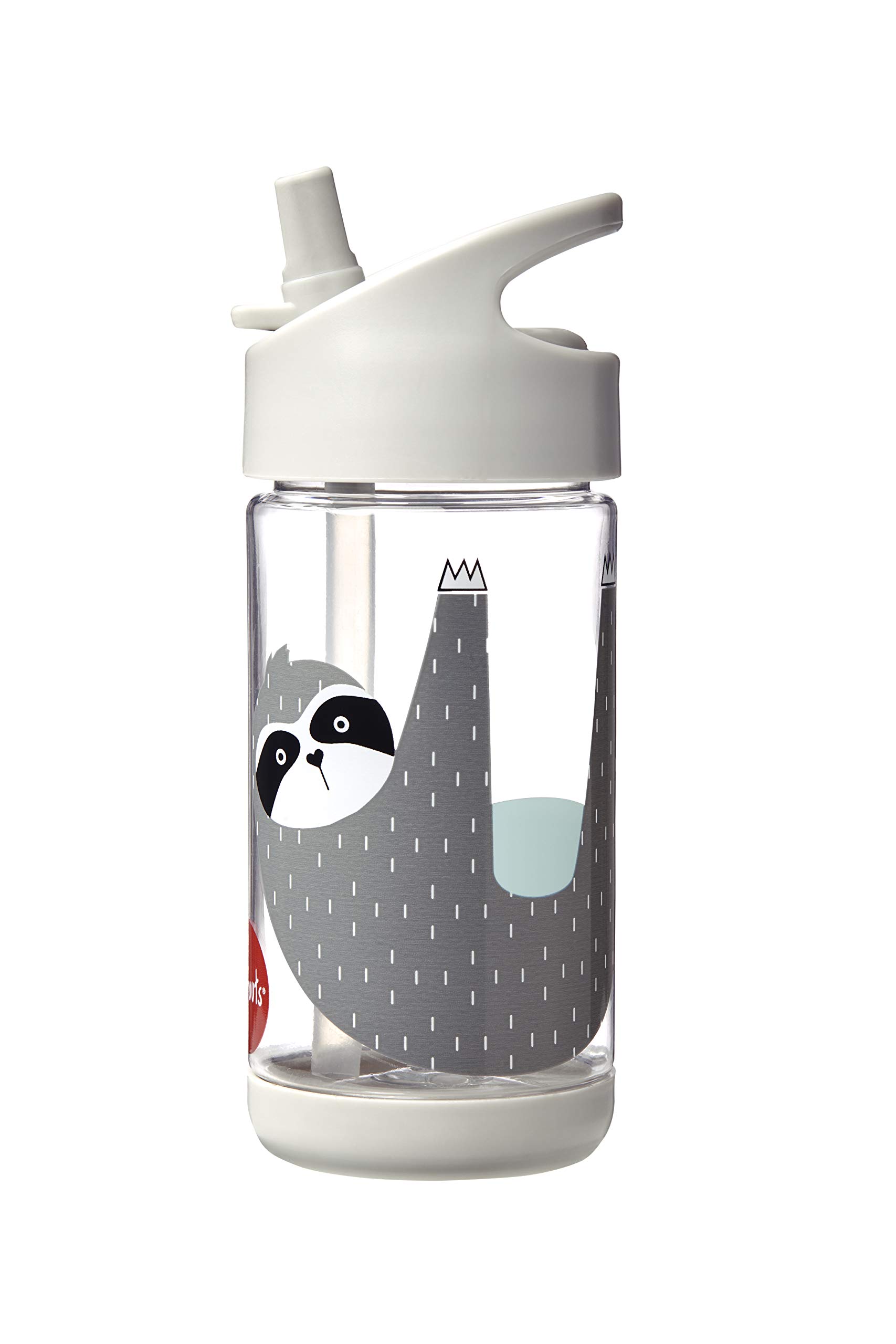3 Sprouts Kids 12oz Plastic Water Bottle with Spout - Cute Sloth Design, BPA-Free, Leak-Proof for School, Travel & Outdoor Activities
