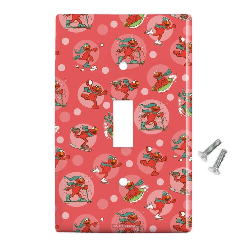 Sesame Street Holiday Elmo Plastic Wall Decor Light Switch Plate Cover - Cute Cartoon Character Design for Kids Room, Nursery, Classroom & Holiday Home Decor