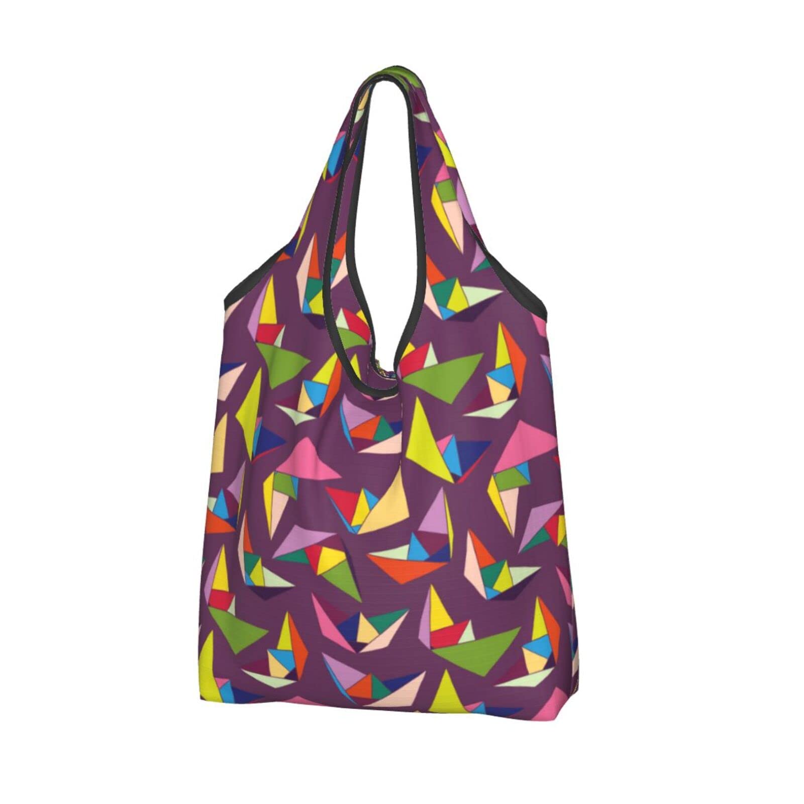 Eco-Friendly Reusable Shopping Bags - Waterproof Foldable Grocery Tote Bag for Supermarket, Beach & Travel | Large Durable Carry All with Reinforced Handles