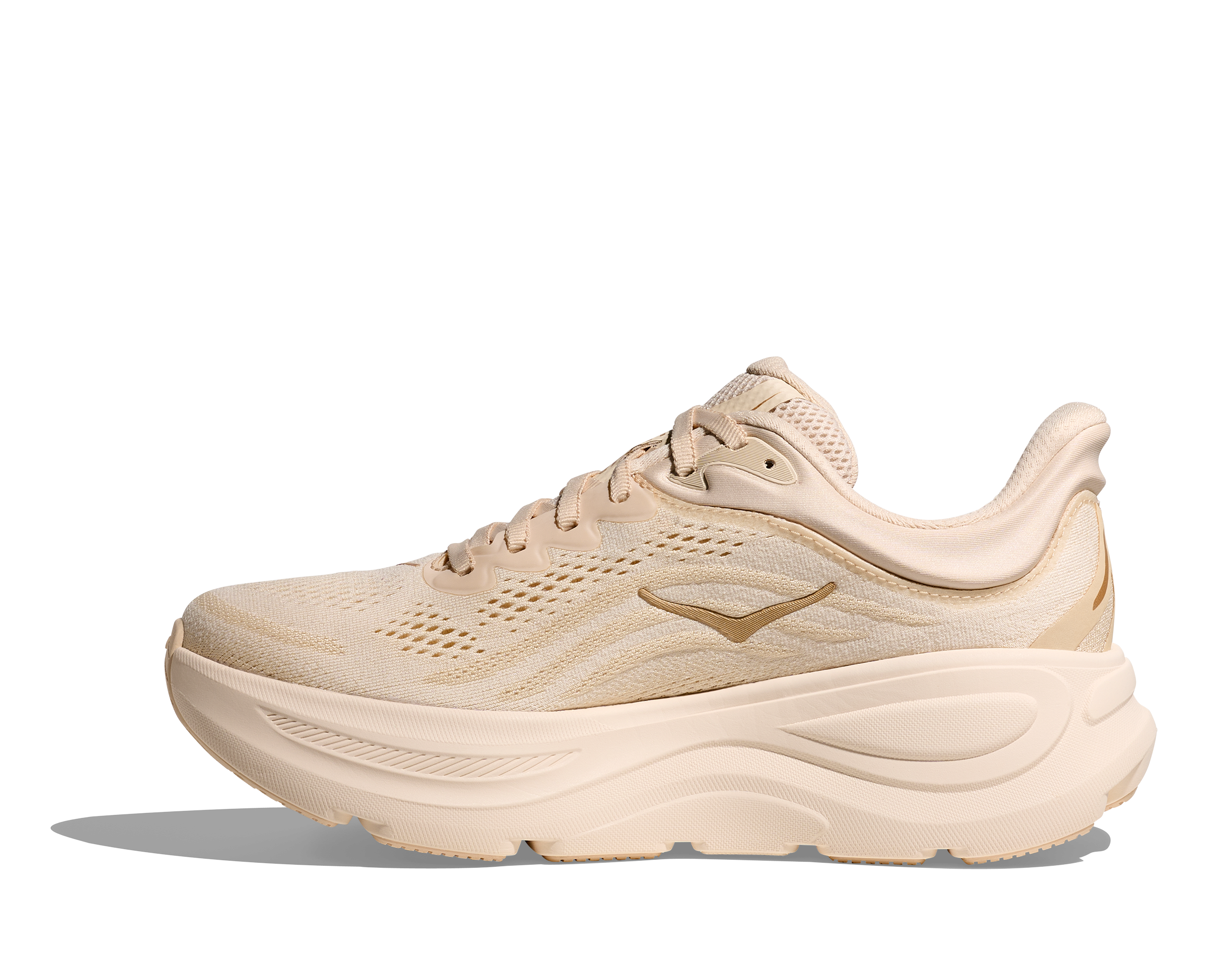 Hoka Women's Bondi 9 WIDE Running Shoes - Vanilla/Birch Color | Cushioned Comfort for Road Running, Walking & Everyday Wear