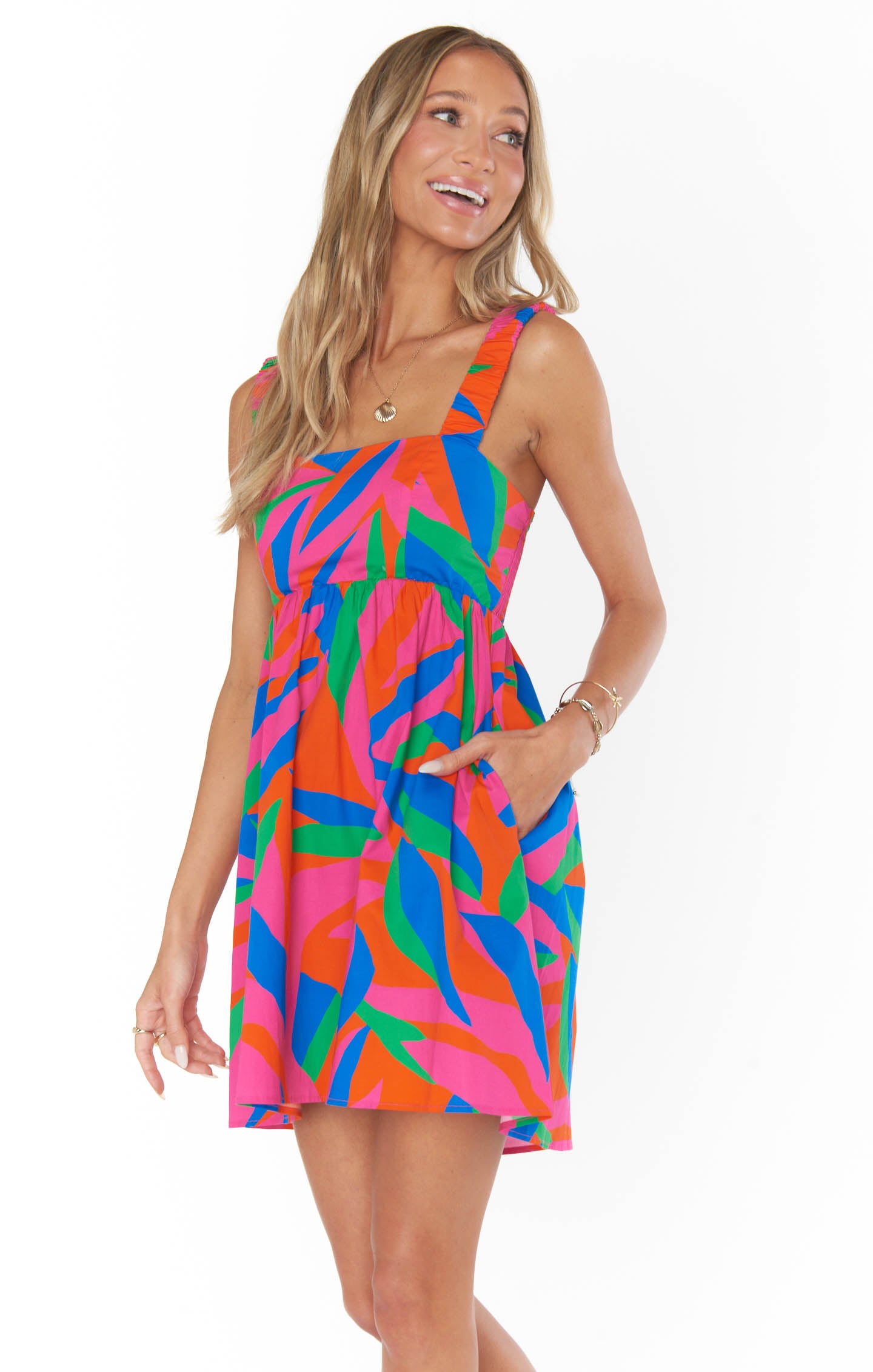Fling Mini Dress - Island Punch Floral Print Summer Beach Dress for Women | Perfect for Vacations, Pool Parties & Tropical Getaways
