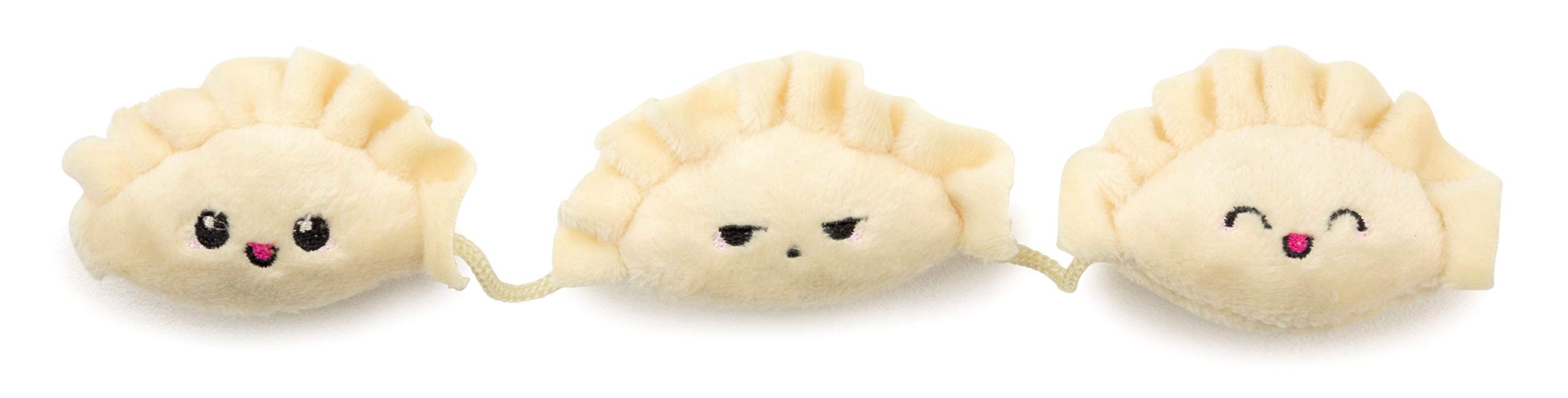 Interactive Dumplings Trio Plush Cat Toy with Catnip & Crinkle - Fun String Toy for Kittens & Adult Cats - Perfect for Playtime, Training & Bonding