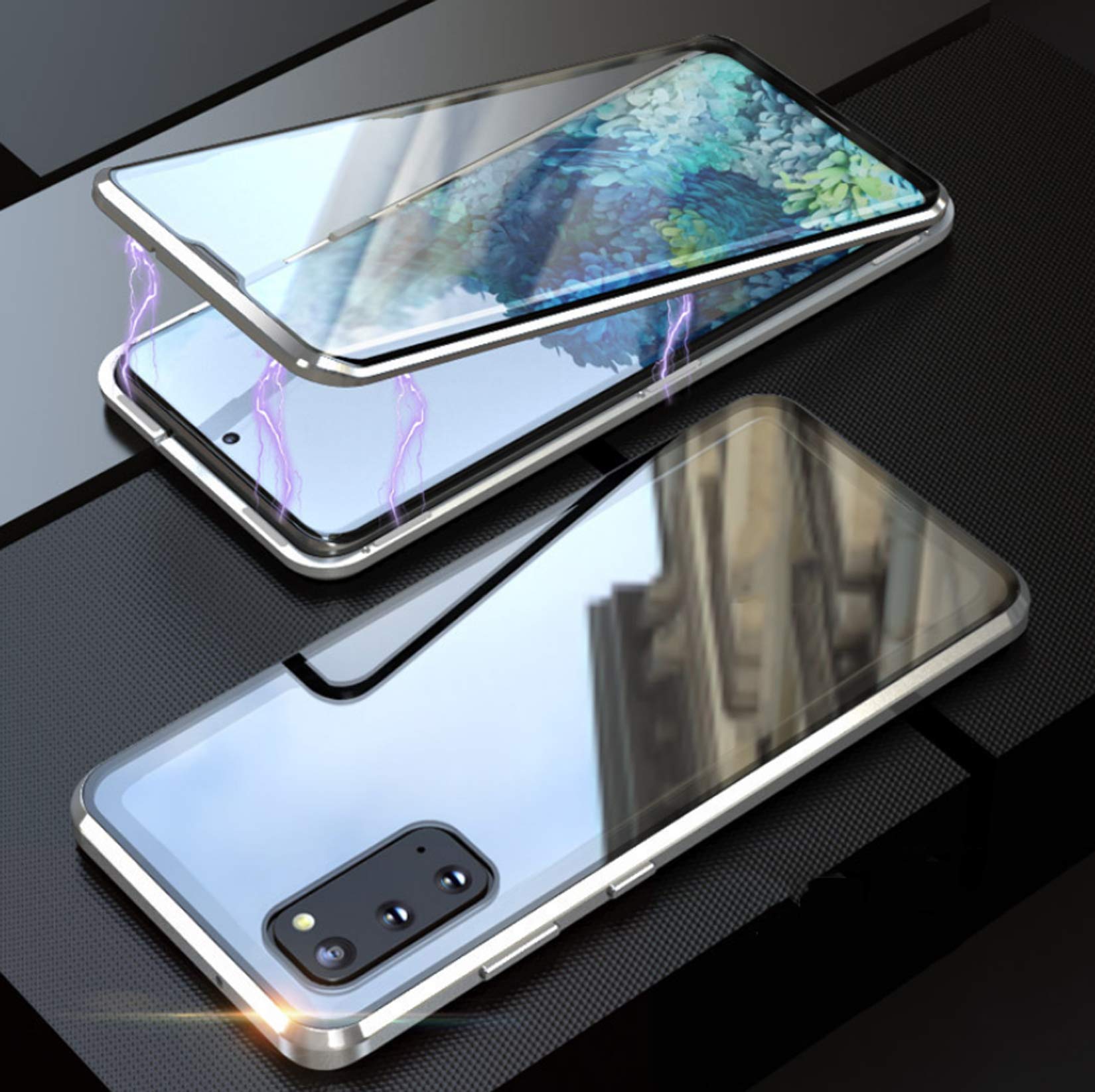 WLWLEO Magnetic 360 Full Body Protective Case for Samsung S20 FE/S20 Plus - Shockproof Tempered Glass Cover with Front & Back Protection | Perfect for Work, Travel & Outdoor Activities