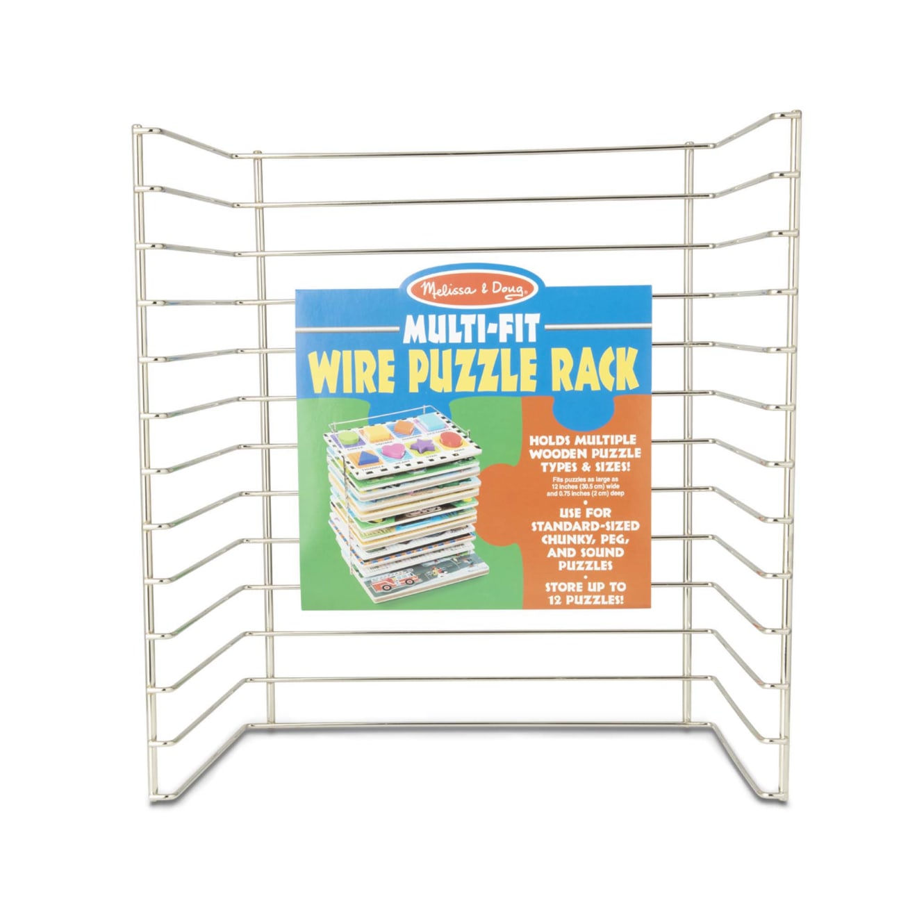 Multi Fit Wire Puzzle Rack - Durable Metal Puzzle Organizer for Kids & Adults - Perfect for Home, Office, Classroom & Travel Storage