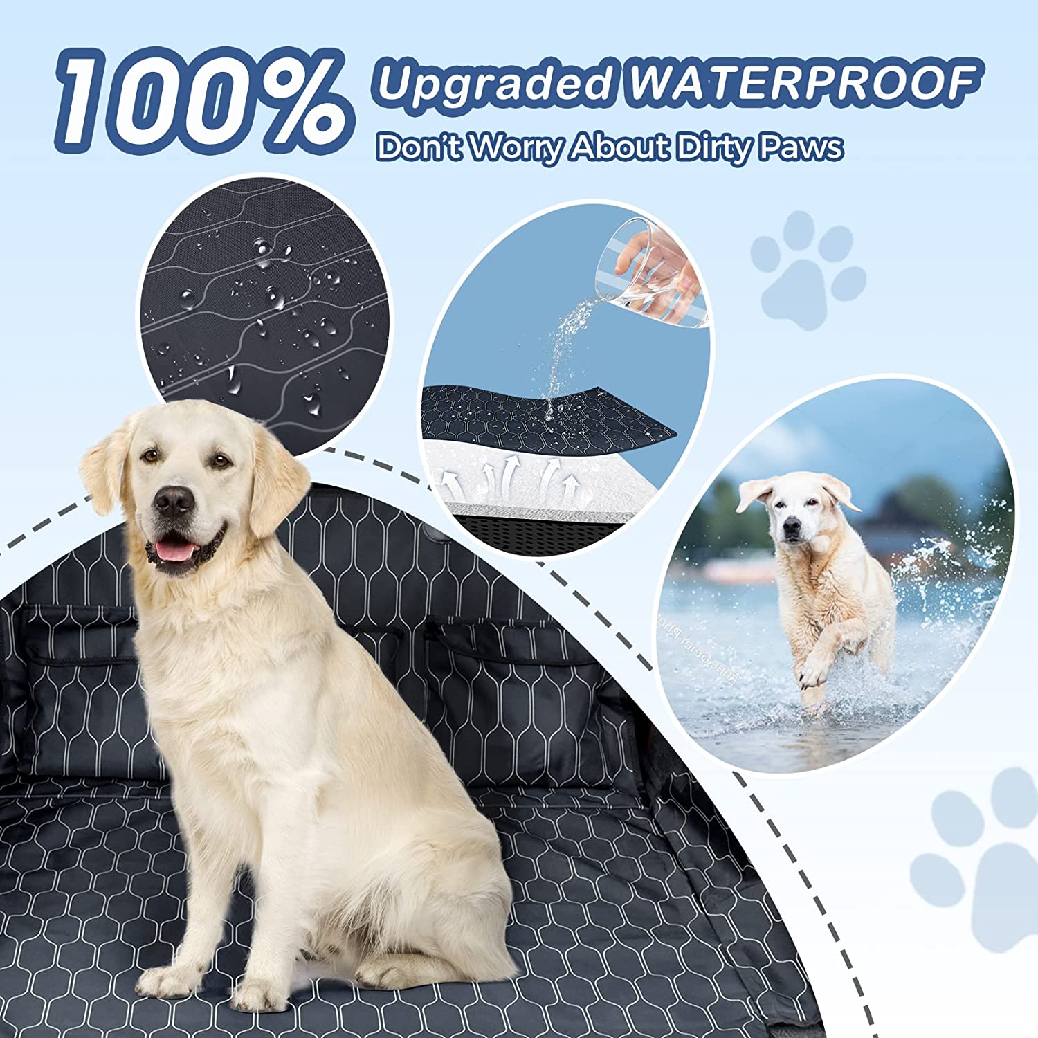 Waterproof SUV Cargo Liner for Dogs - Non-Slip Pet Trunk Protector, Durable Dog Seat Cover for Cars & SUVs - Perfect for Travel, Camping & Outdoor Adventures