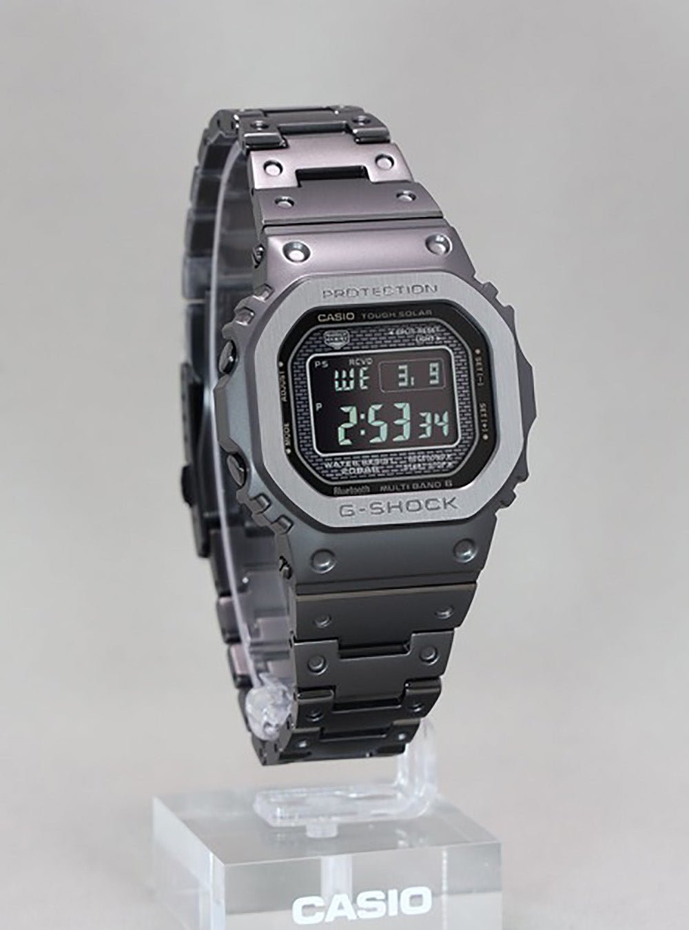 CASIO G-Shock GMW-B5000MB-1JF Full Metal Square Watch - Made in Japan, Shock Resistant, Solar Powered, Bluetooth Connectivity - Perfect for Outdoor Sports, Military, and Everyday Wear
