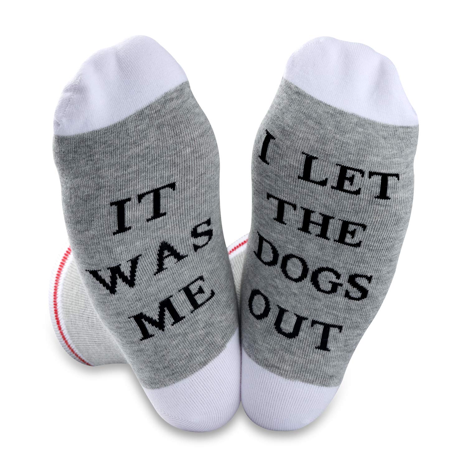 2 Pairs Funny Dog Socks for Dog Lovers - 'I Let The Dogs Out' Novelty Socks Gift for Dog Owners & Dog Moms - Perfect for Dog Walks, Gifts & Casual Wear