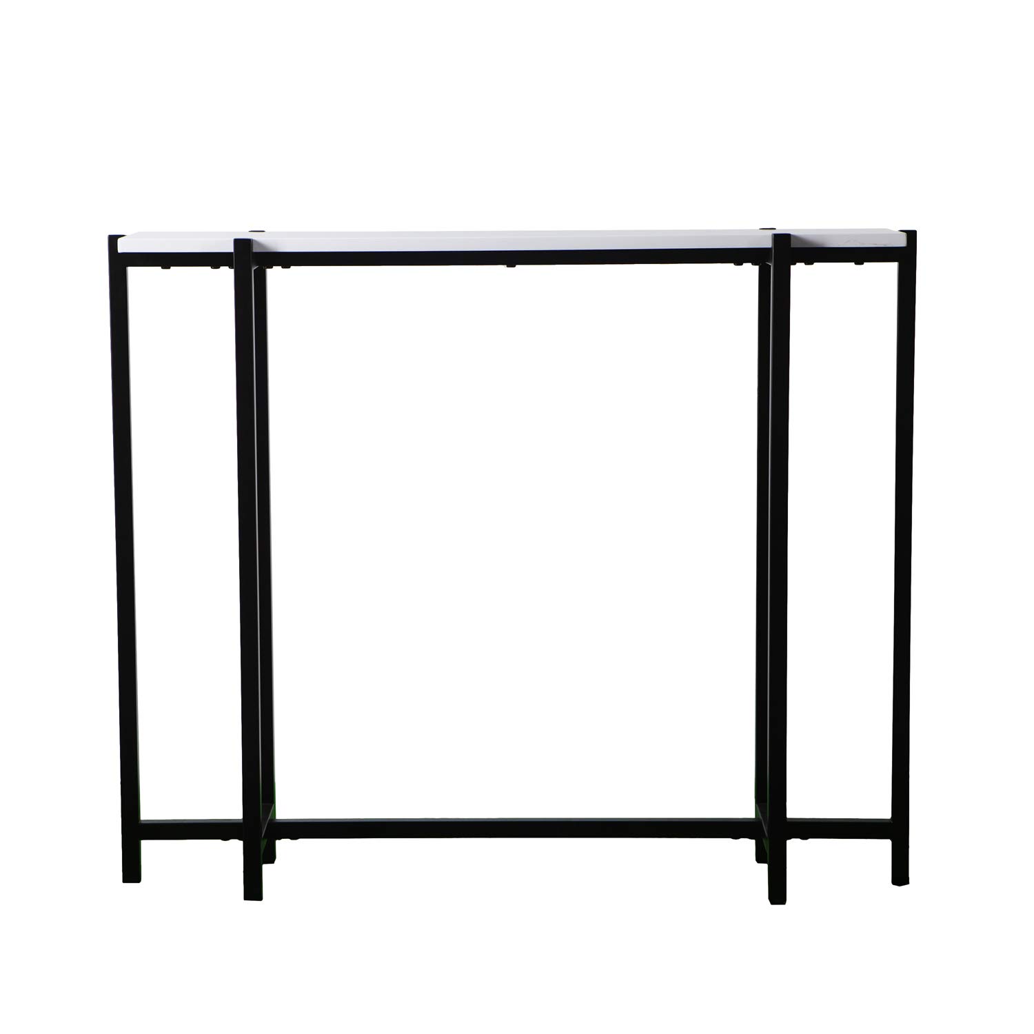 SEI Furniture Helena Contemporary Narrow Console Table - Black | Modern Entryway Sofa Table for Hallway, Living Room & Foyer Decor
