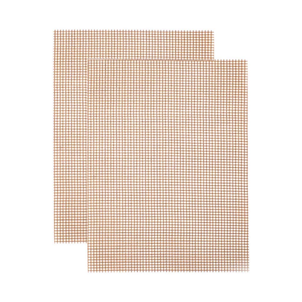 Nonstick BBQ Grill Mat - 2Pcs Fiberglass Foil Pad for Kitchen & Outdoor Cooking