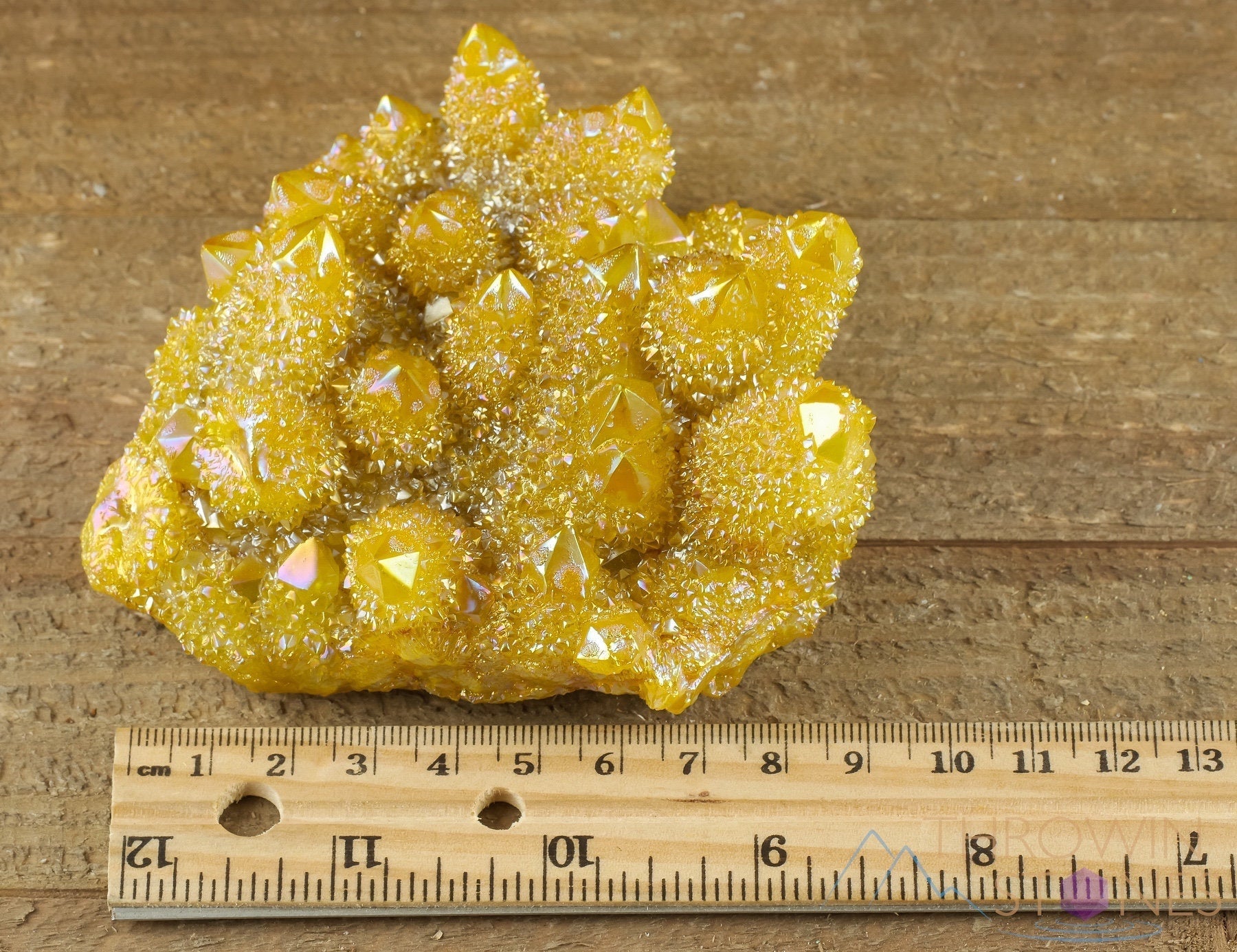 Sunshine Yellow Aura Quartz Crystal Cluster - Large Rainbow Spirit Quartz for Metaphysical Healing & Home Decor | Perfect for Meditation, Reiki & Spiritual Gifts