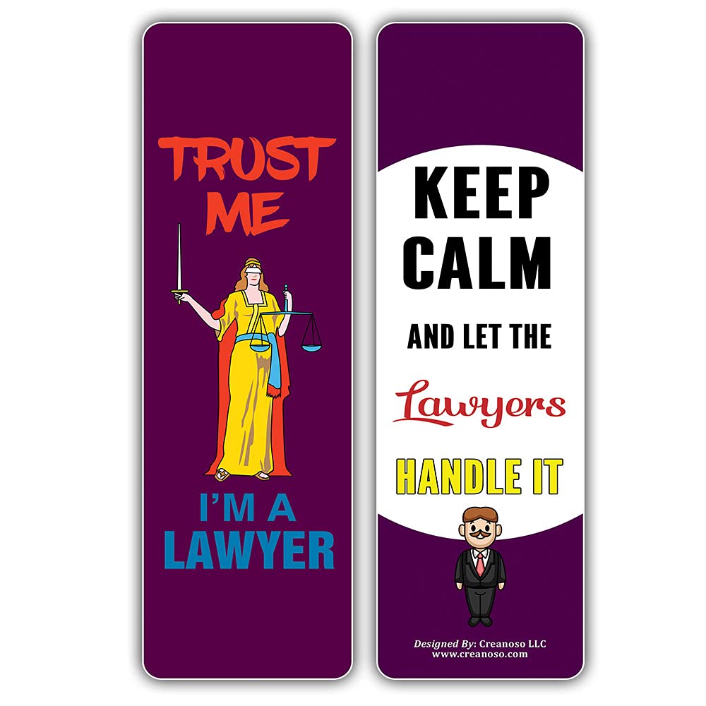 Creanoso I am a Lawyer Bookmarks (12-Piece Set) - Inspirational Lawyer Gifts for Book Lovers - Motivational Bookmark Cards for Attorneys & Law Students - Perfect for Office, Graduation & Birthday Presents