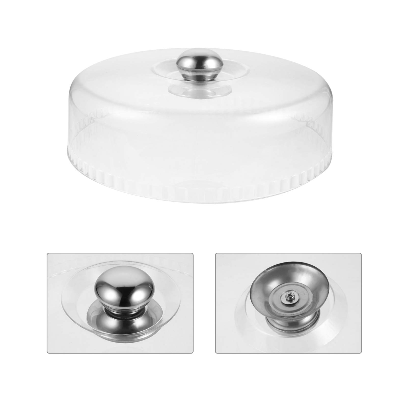 Clear Cake Dome Cover - 12 Inch Transparent Cake Pan Cover for Display, Cheese, Butter & Desserts | Microwave Safe Splatter Cover for Cake Plates & Food Protection | Perfect for Bakeries, Parties & Home Use