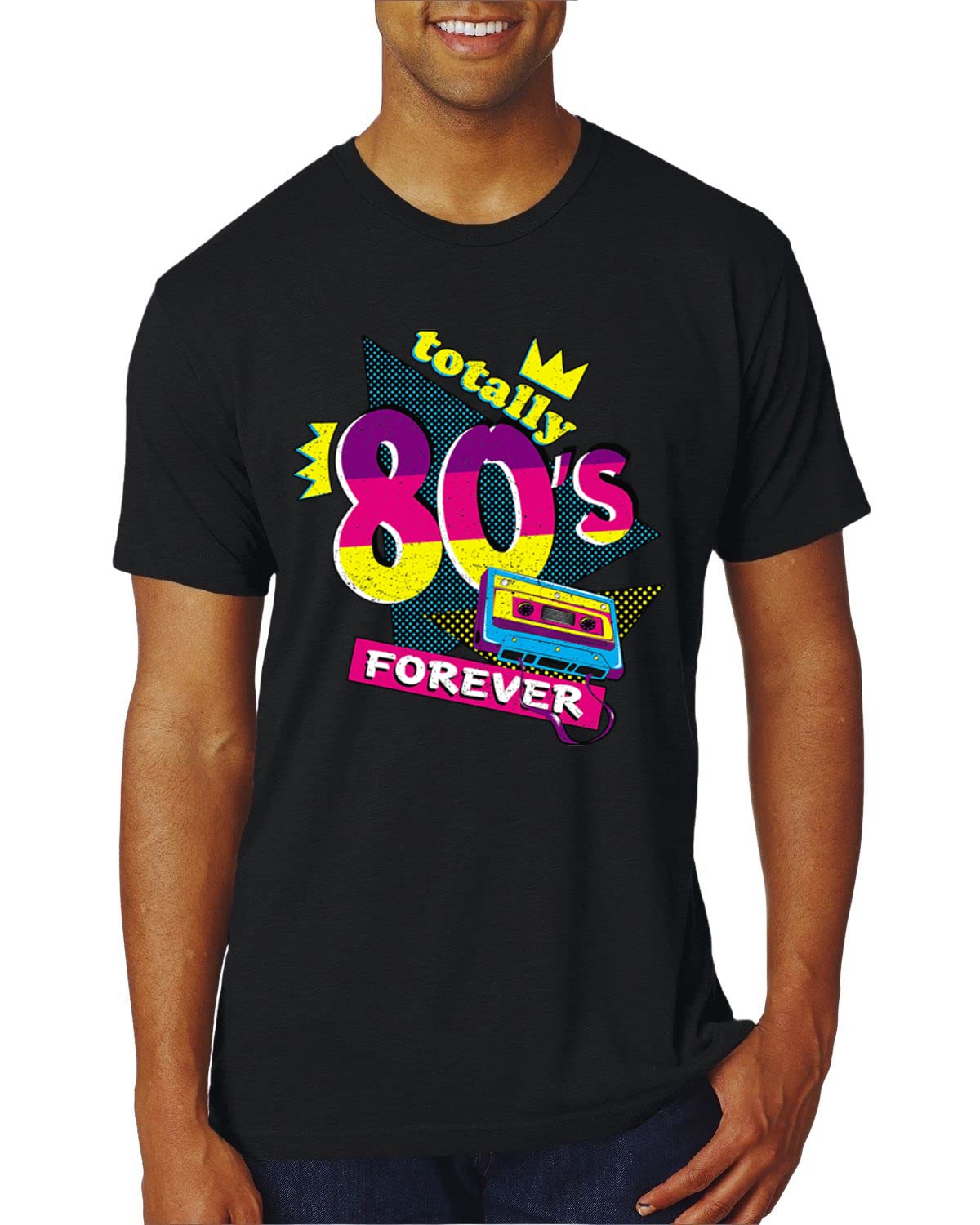 Vintage 80s Retro Men's Premium Tri-Blend T-Shirt - Soft Comfort Fit for Casual Wear, Concerts & 80s Theme Parties