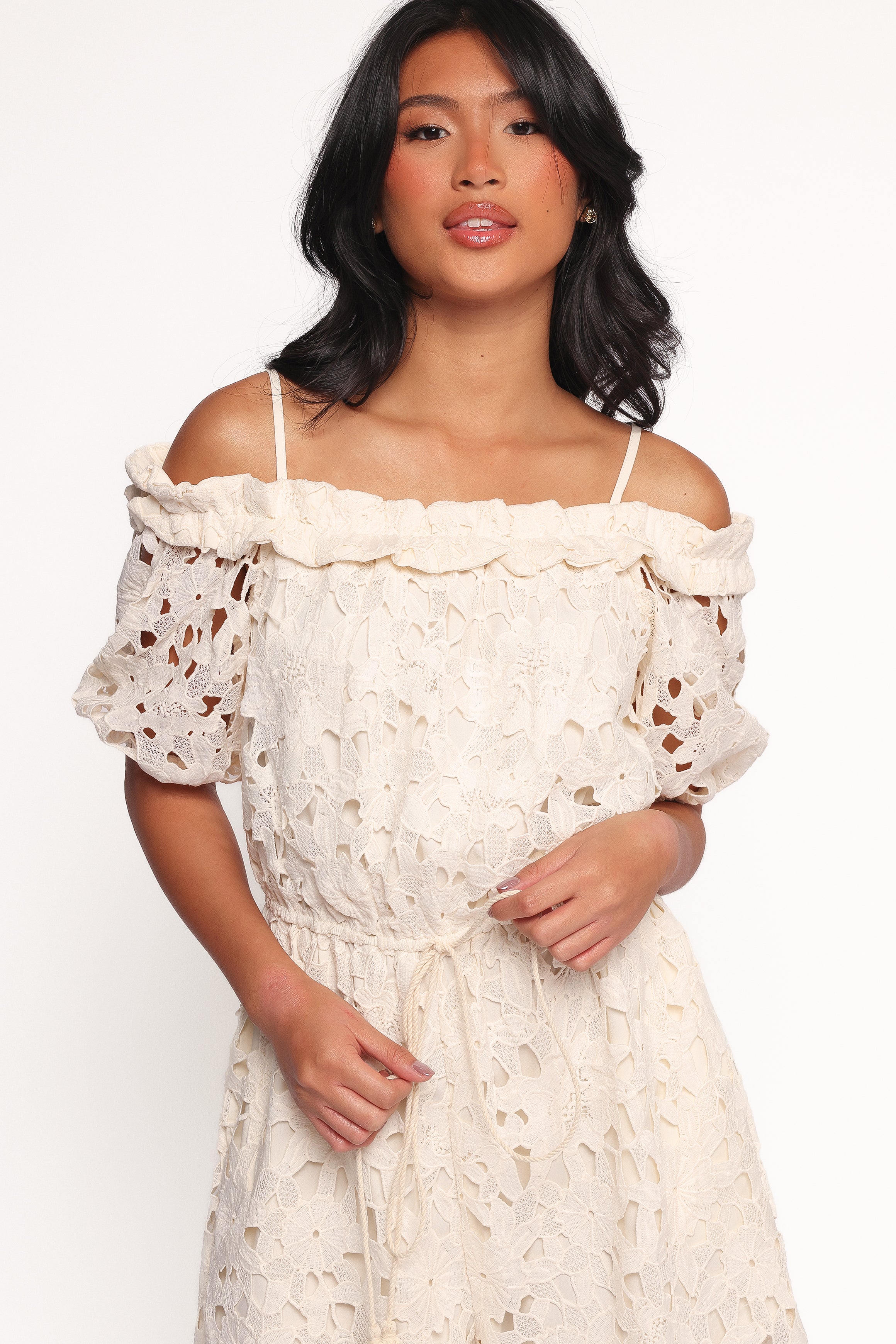Stylish Athina Lace Romper for Women - Elegant White Jumpsuit | Perfect for Summer Outfits, Beach Vacations & Date Nights